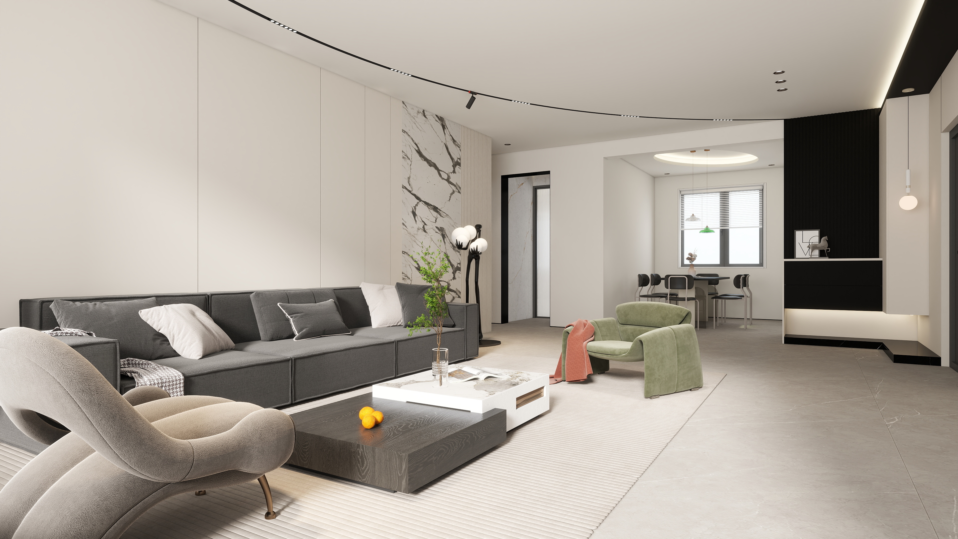 索菲尼洛吊顶博西尼全屋定制-罕山名筑123平3室-装修设计方案