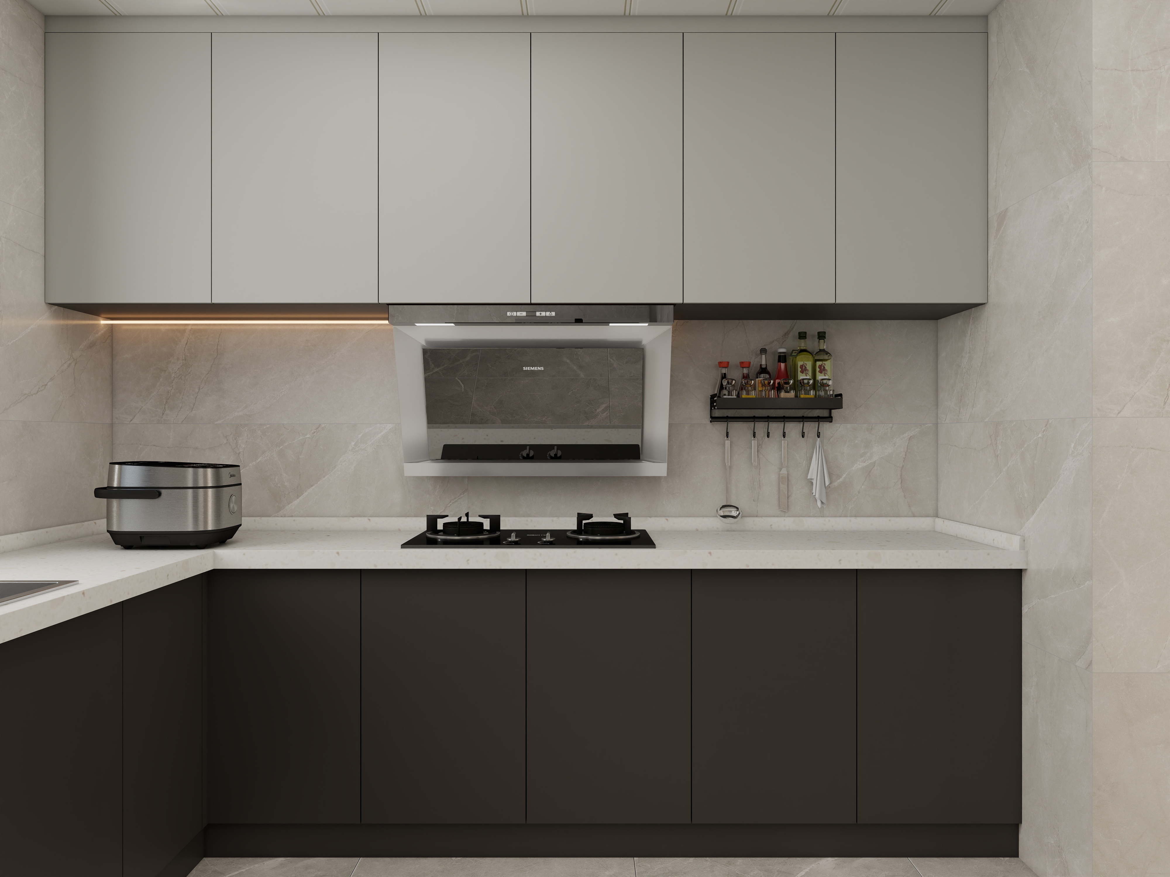 壹诺设计工作室-108㎡3室-现代简约装修效果图