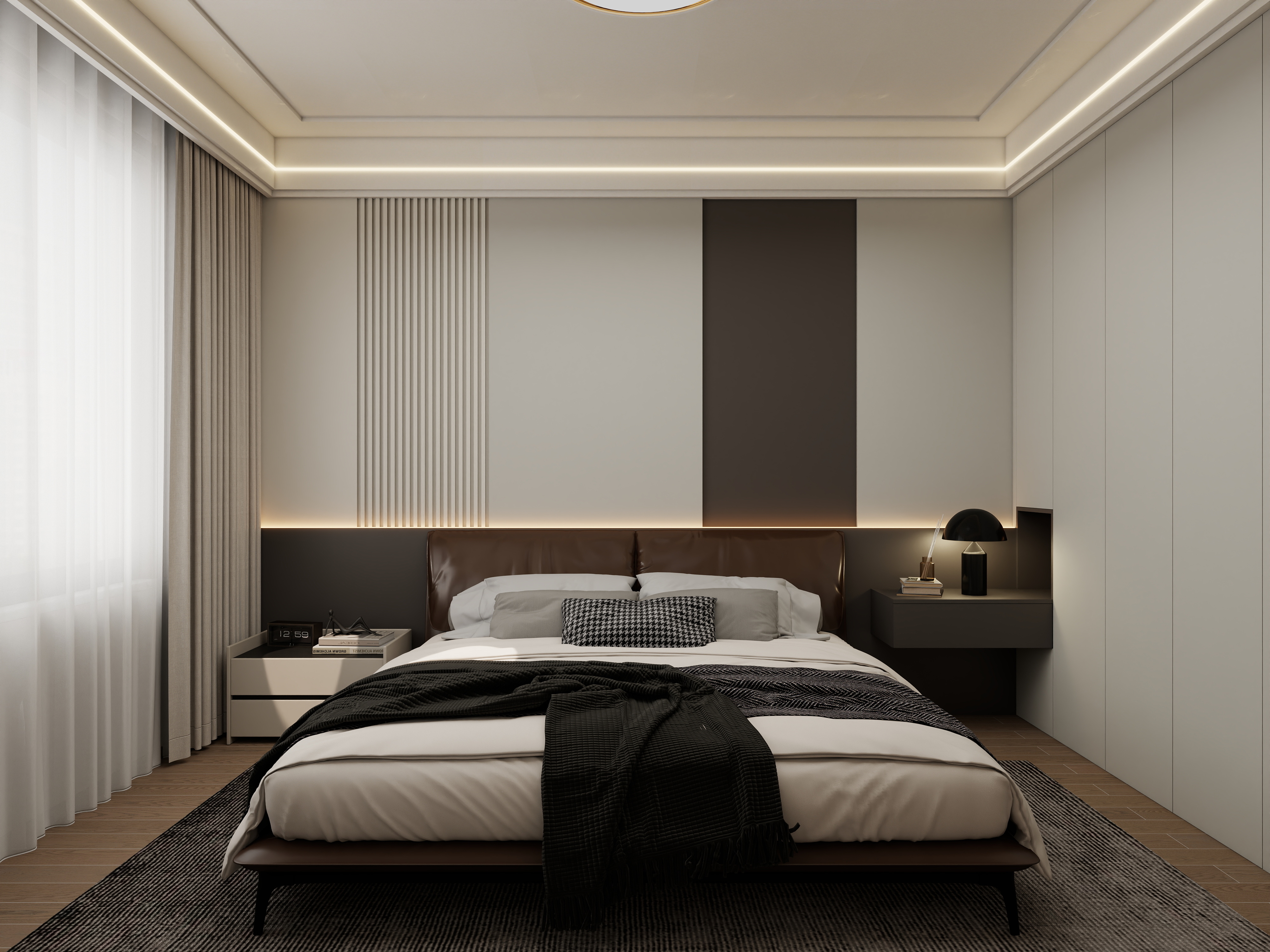 壹诺设计工作室-114㎡3室-现代简约 装修效果图