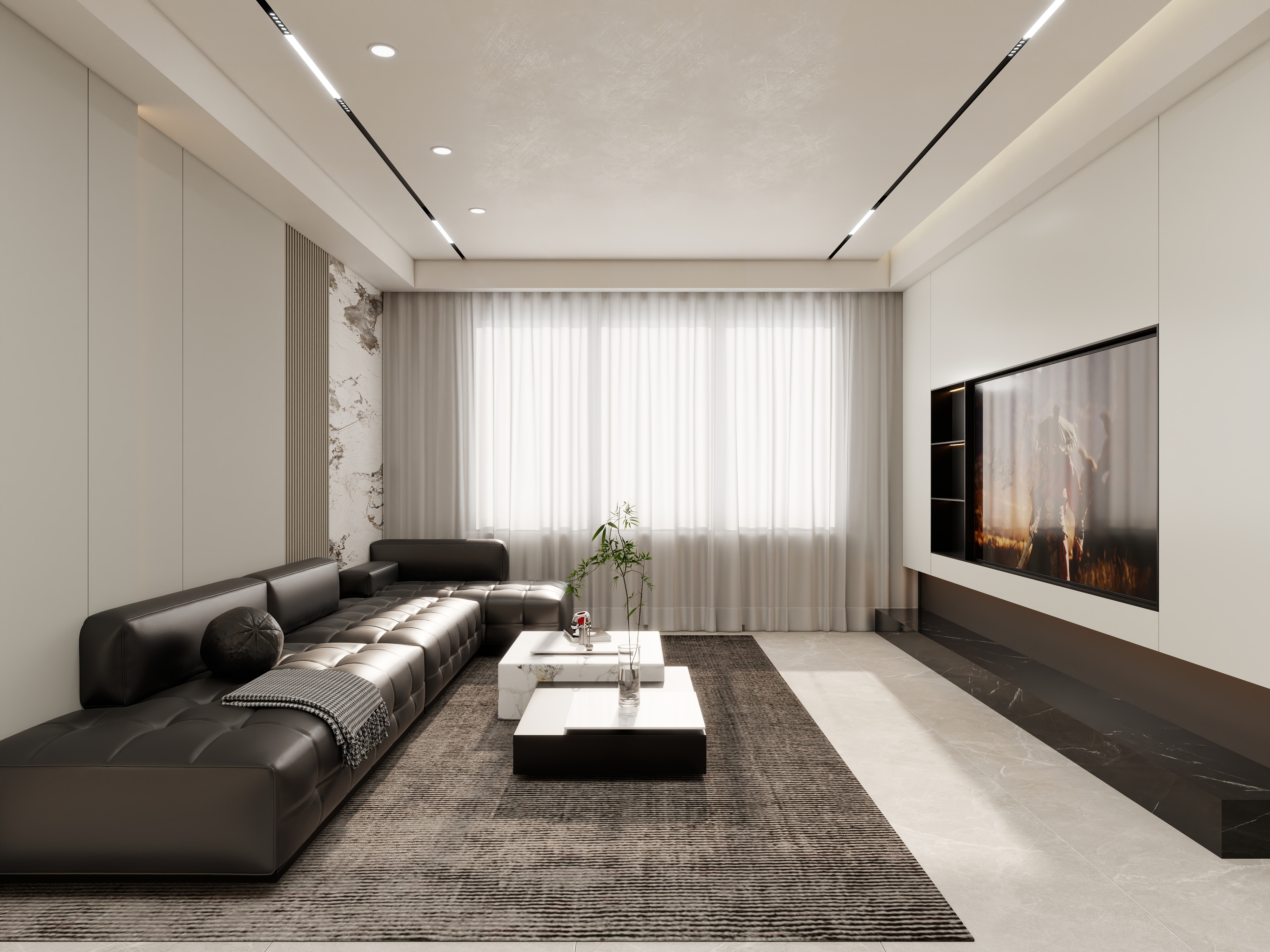 壹诺设计工作室-114㎡3室-现代简约 装修效果图