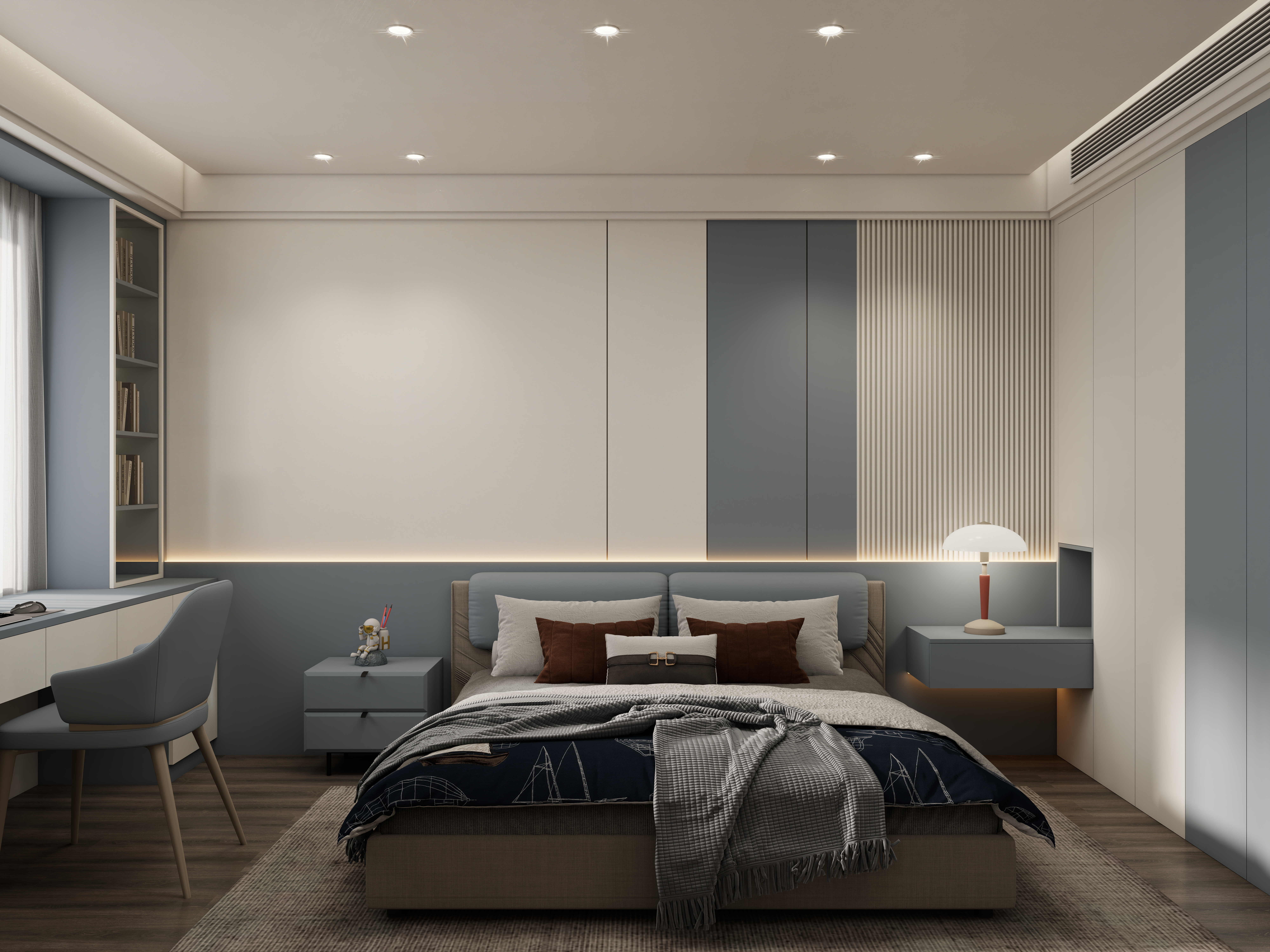 壹诺设计工作室-117㎡3室-现代简约装修效果图