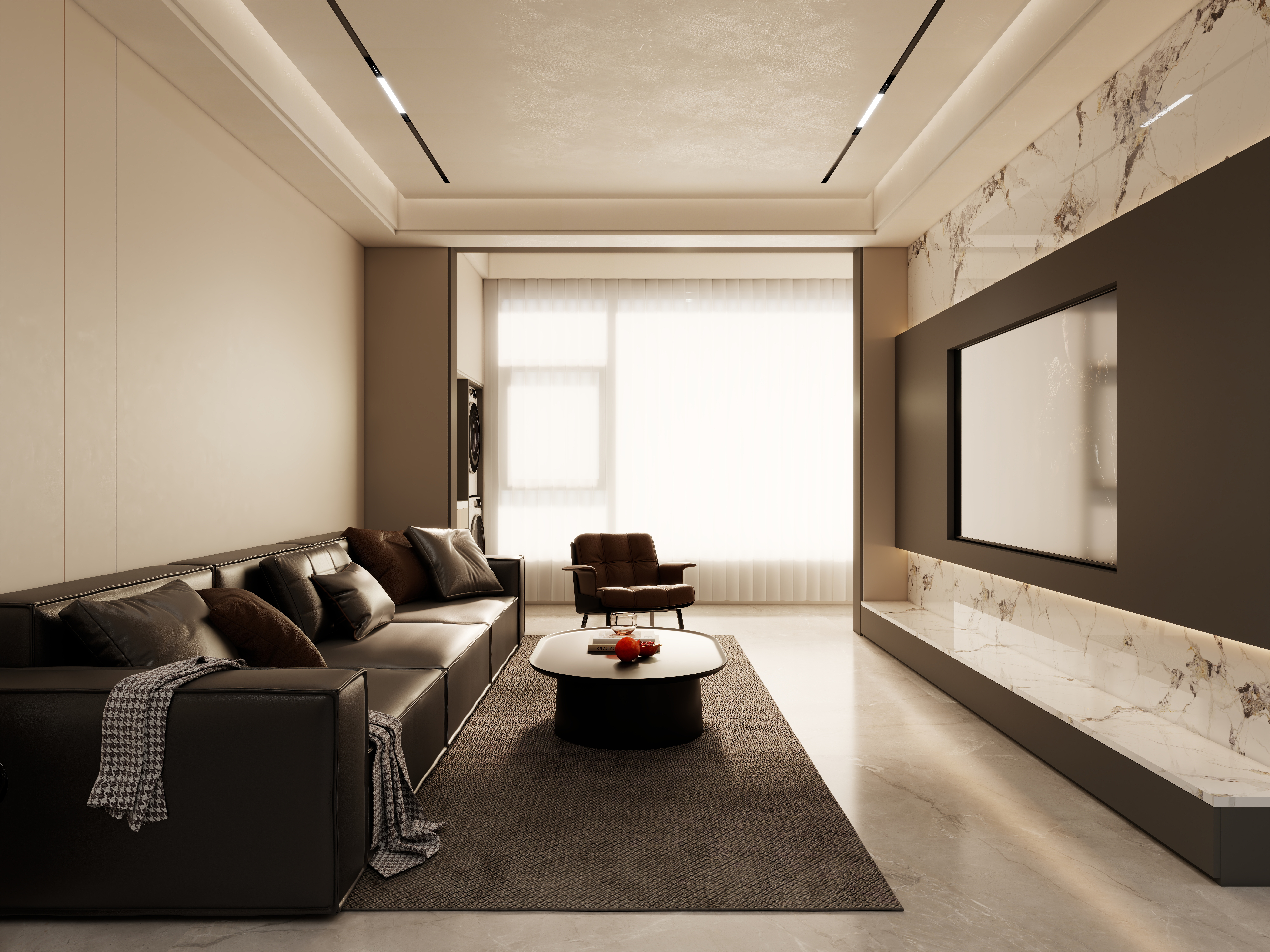 壹诺设计工作室-104㎡3室-现代简约装修效果图