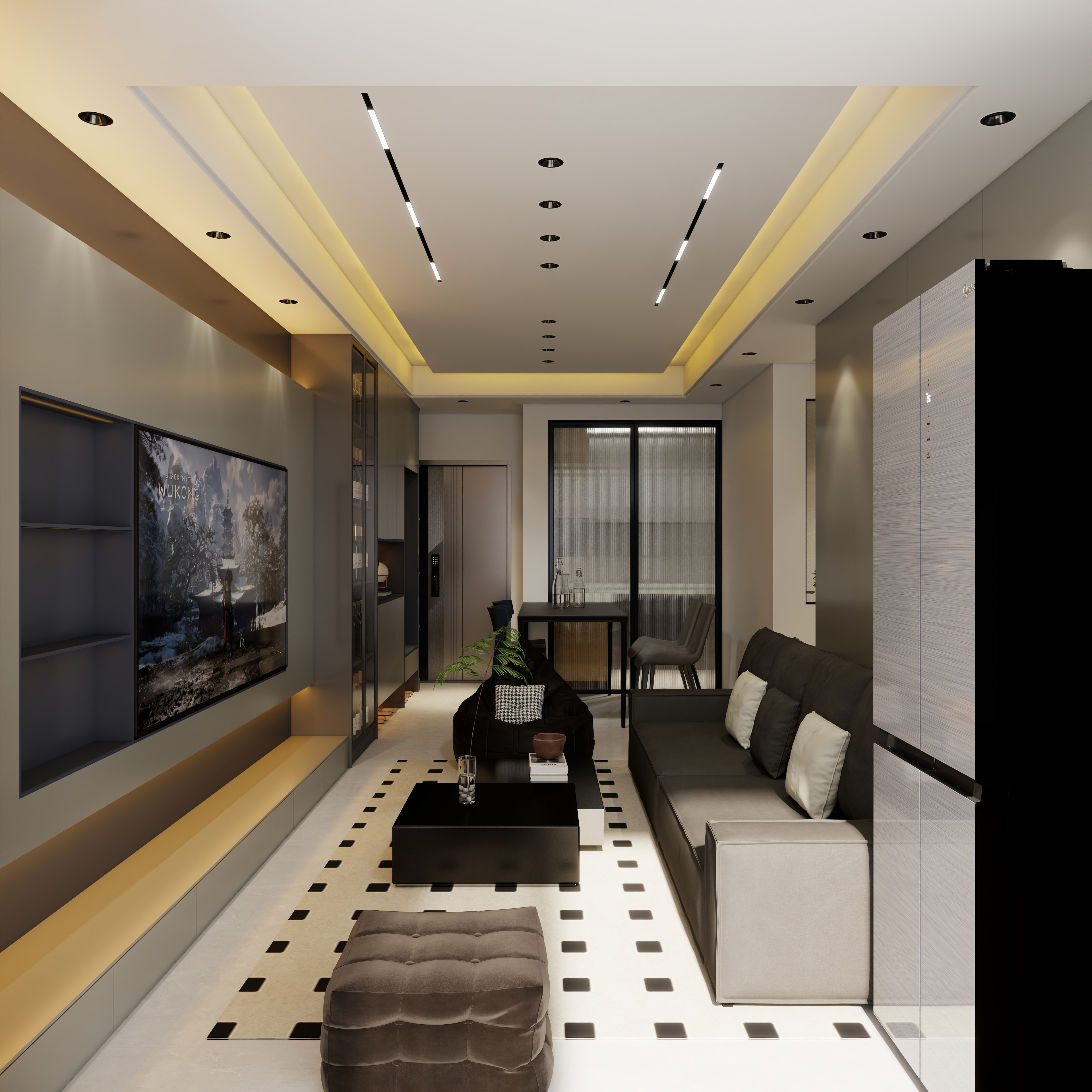 郑州赛都透明装修_张红运-正荣御首府-天樾85㎡3居意式简约风-装修设计方案