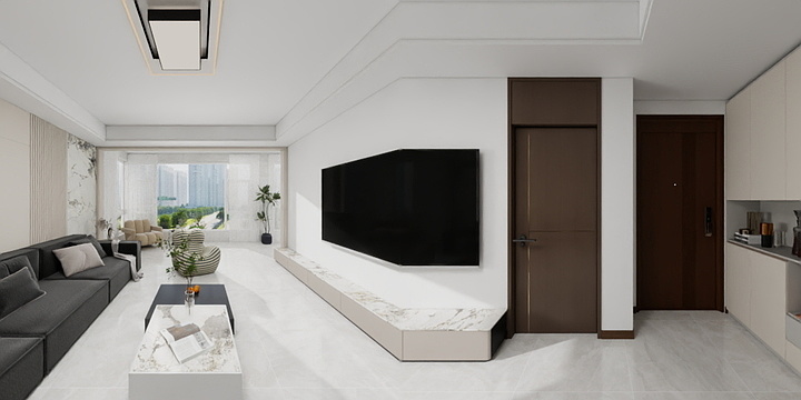 莱州卓创装饰-登科城1-1-401效果图-装修设计方案