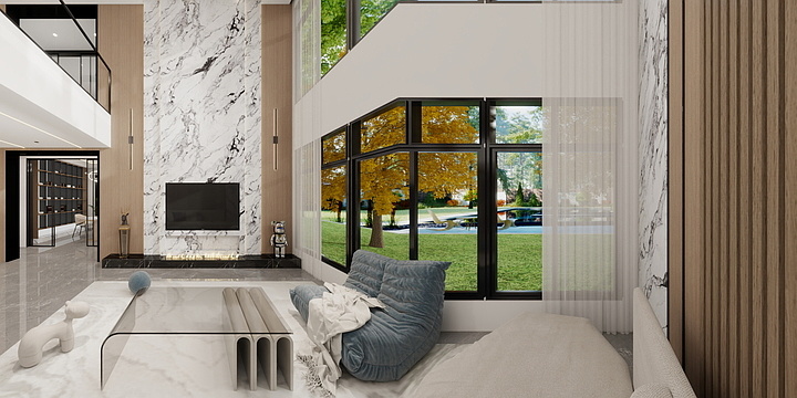 栖逸-万山华府201㎡4室-装修设计方案