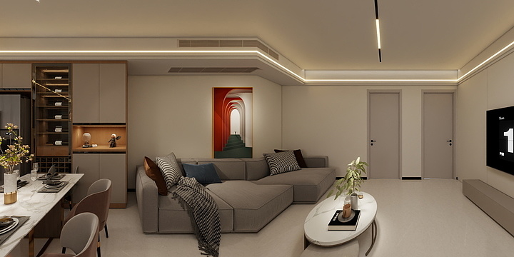 荷莲小叶室内设计-麟头小区-装修设计方案