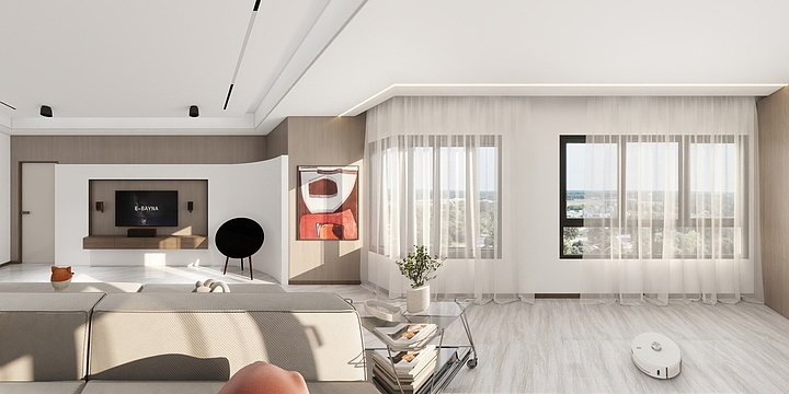 疯狂渲染-宏鹤公馆户型·(1#202)-装修设计方案