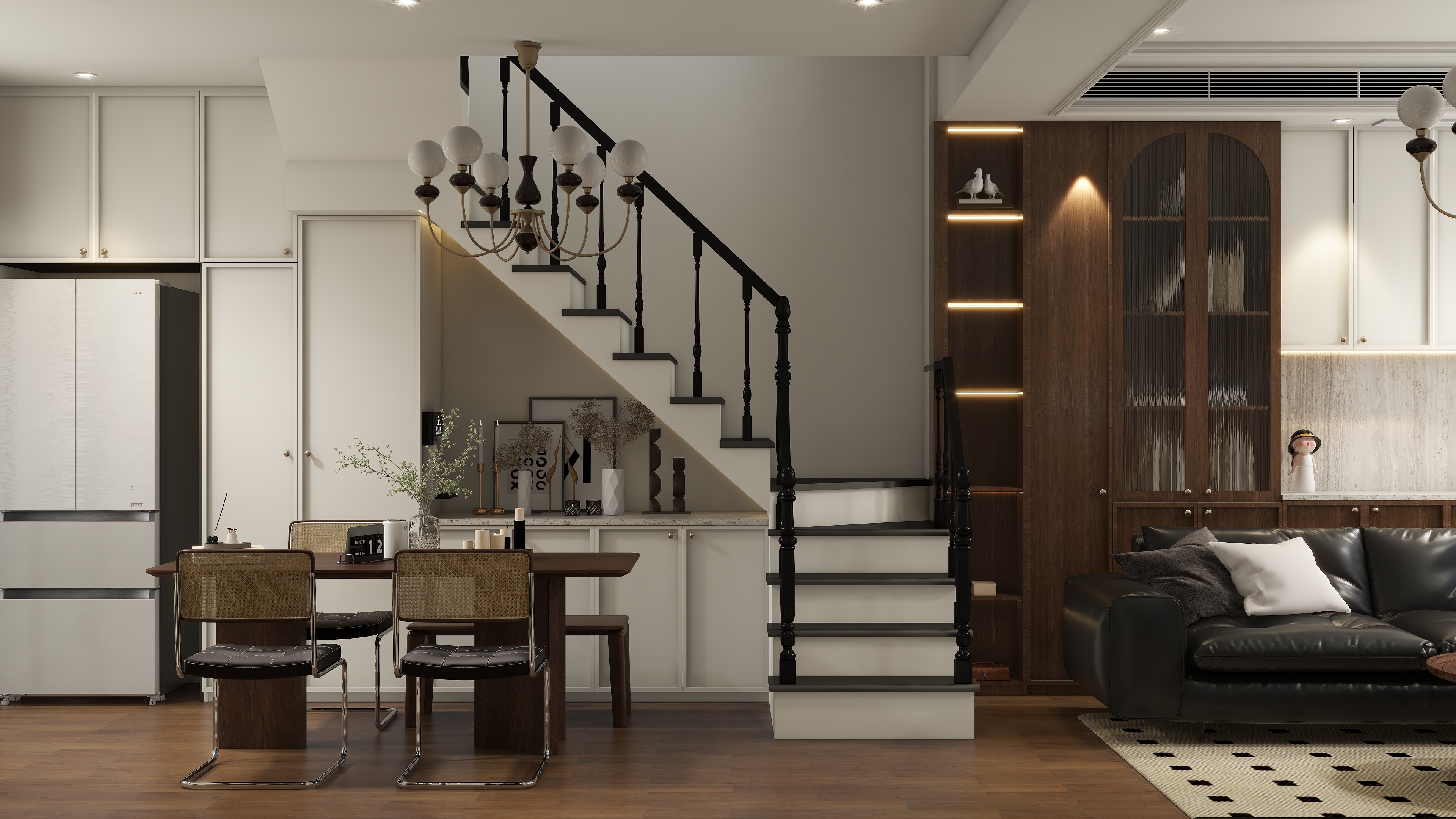 设计师珂源-春申阳光法式复古175㎡5室装修效果图