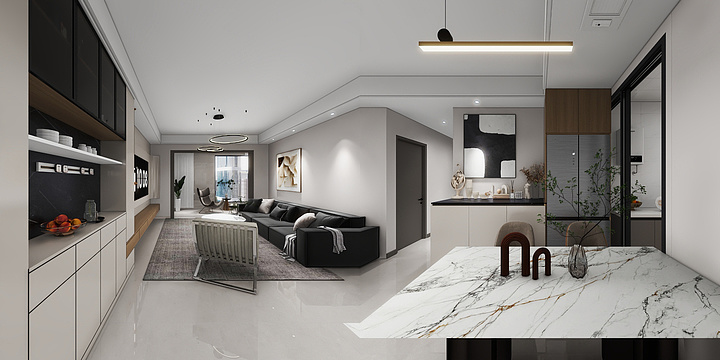 屿你空间设计-华夏中央印7-2-2201-方案二-装修设计方案