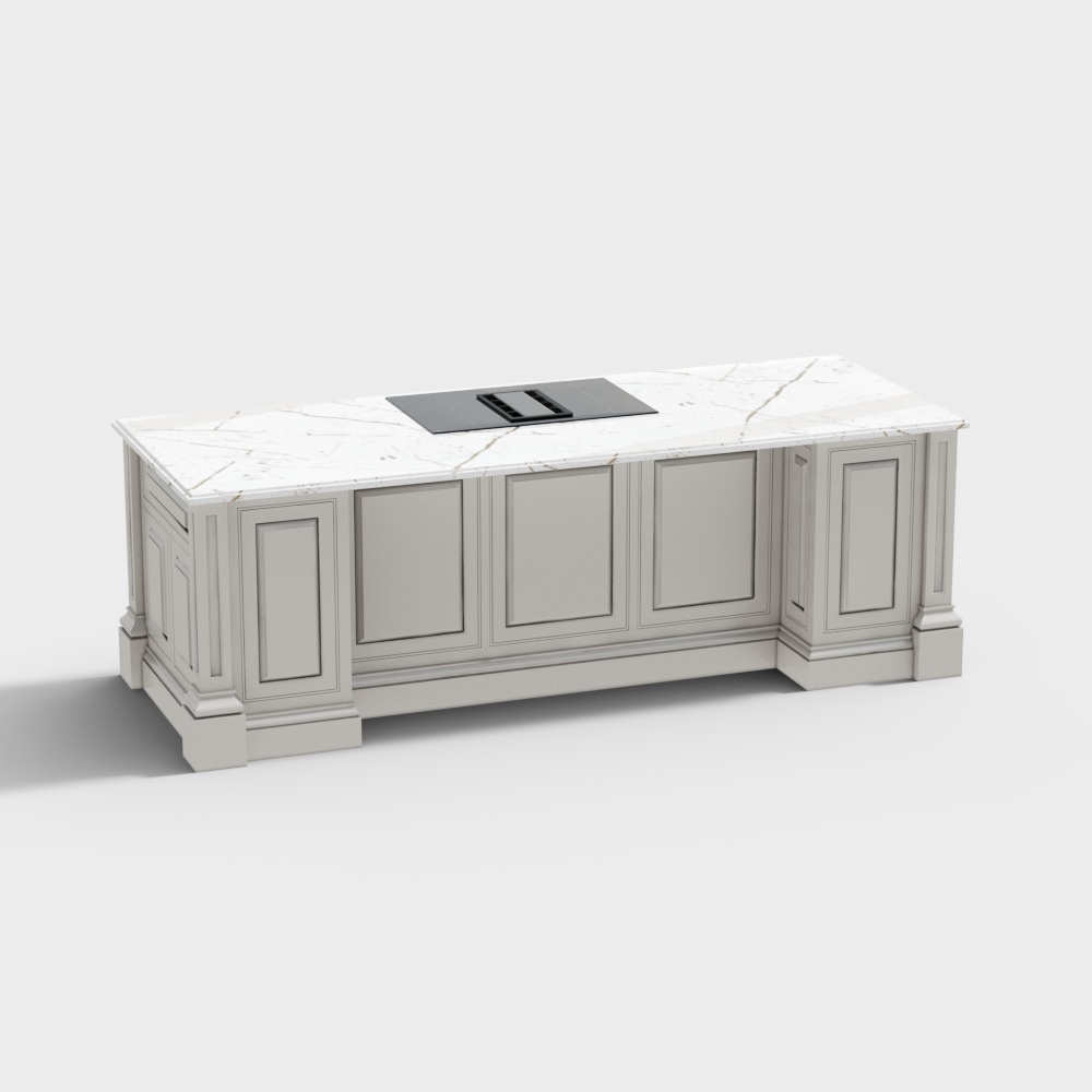 简欧中岛台3D模型