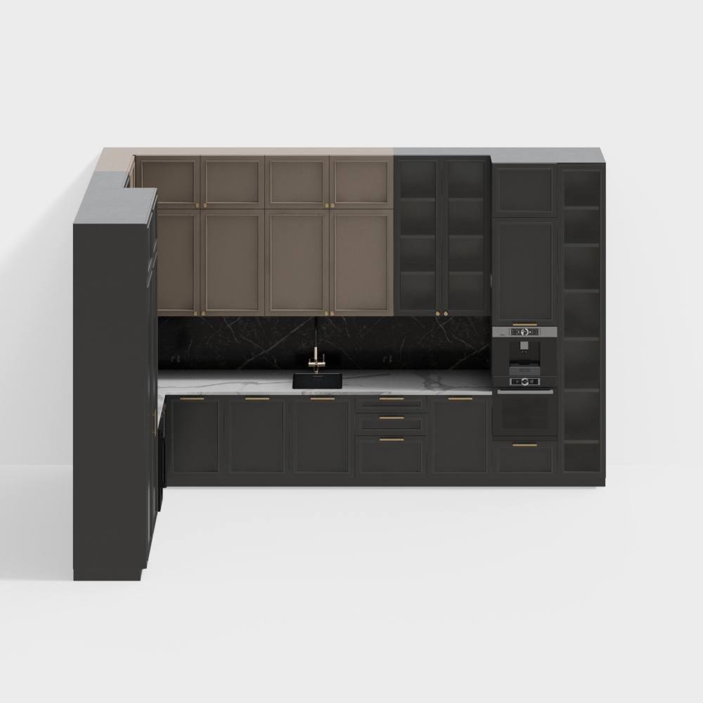 简欧橱柜3D模型