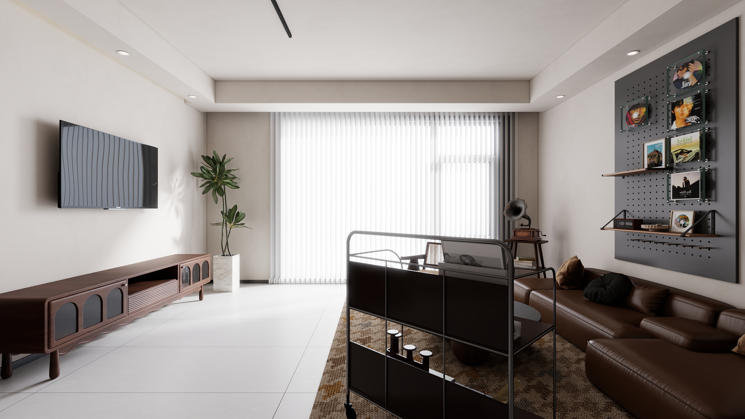 韦良锦109*-48m²中古小客厅-装修设计方案