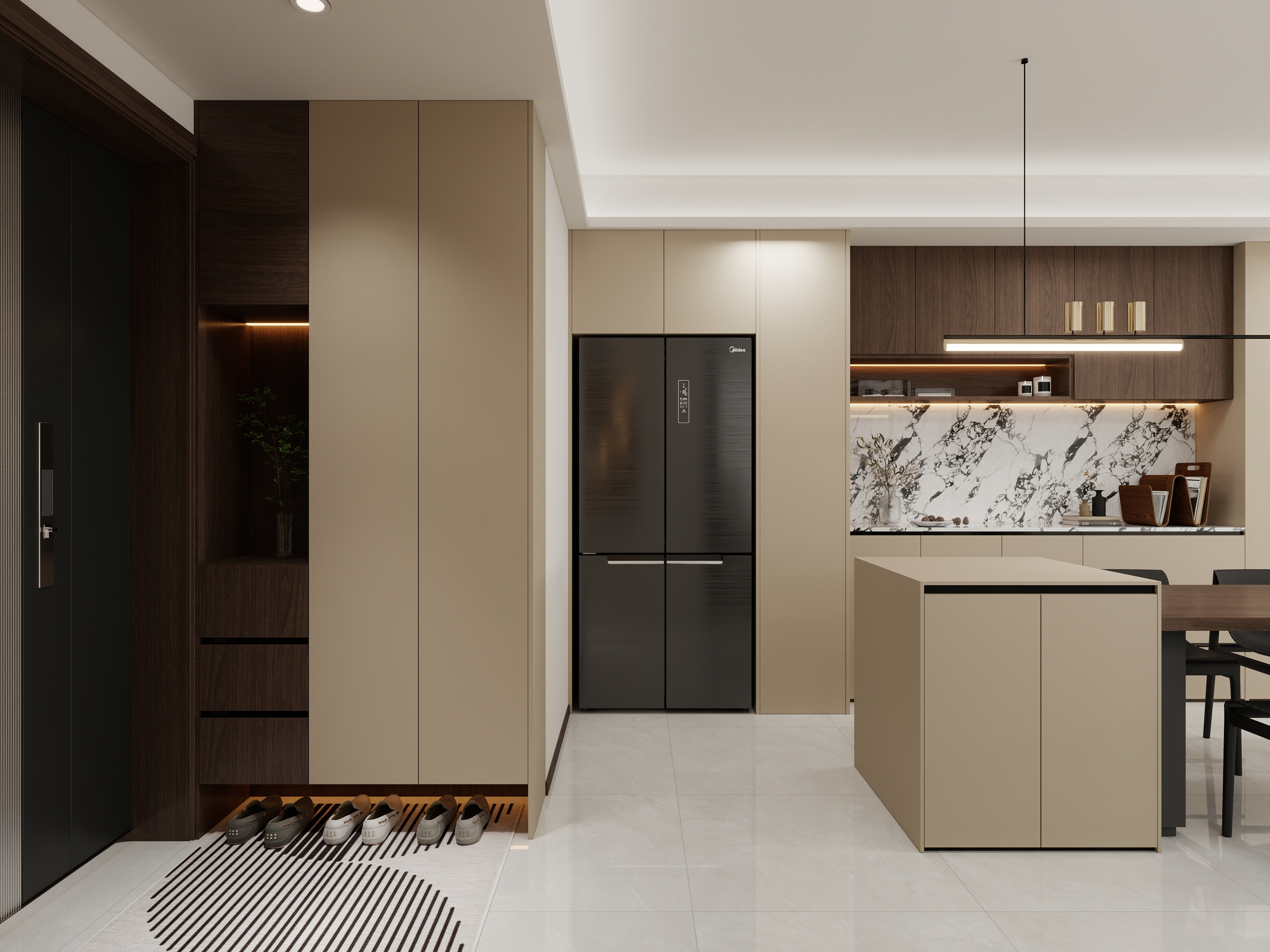 麦子是设计师-麦子113㎡3室现代暖色调-装修设计方案