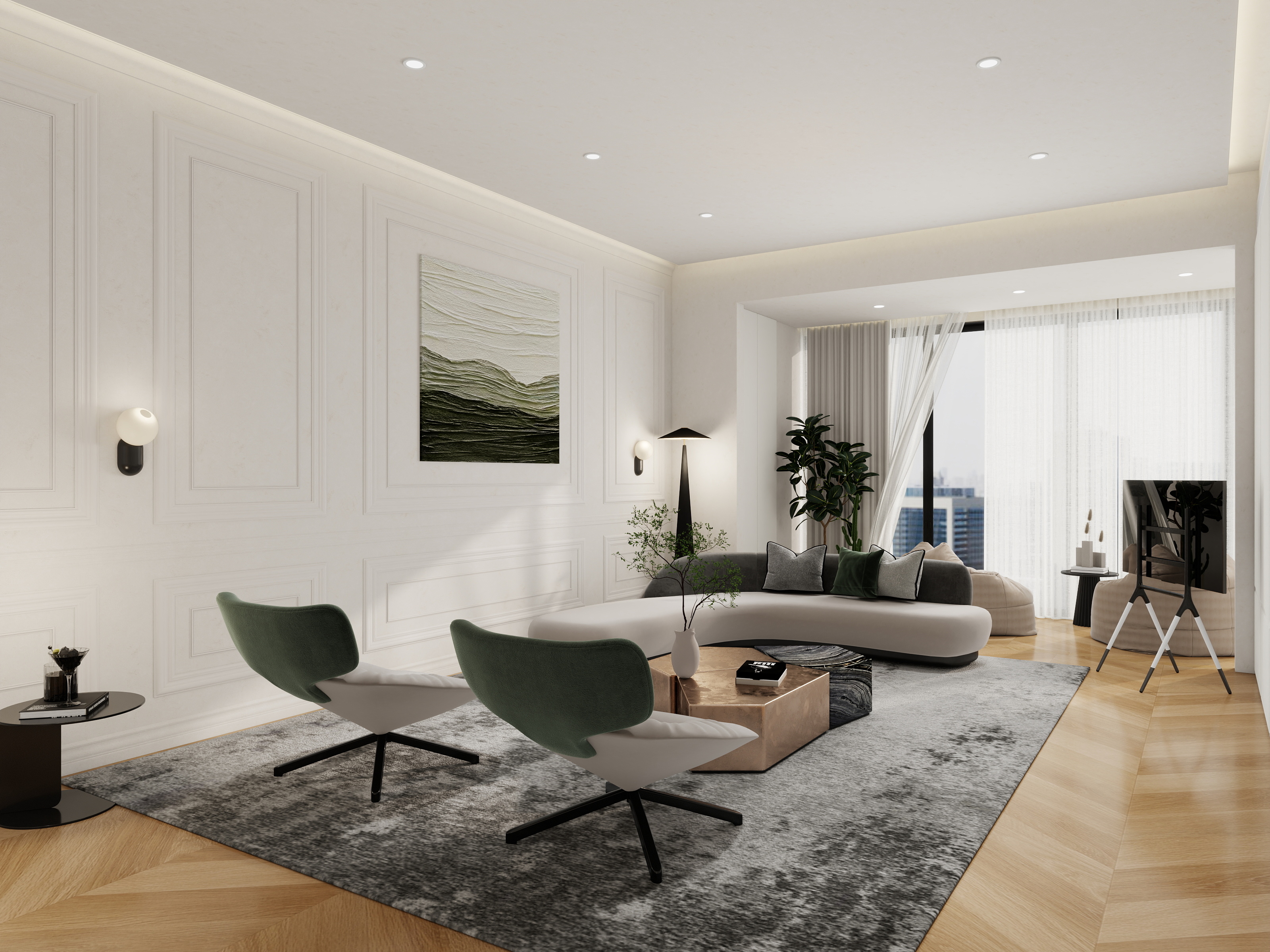 JKD纵深设计-华侨城-天鹅堡159㎡1室-装修设计方案