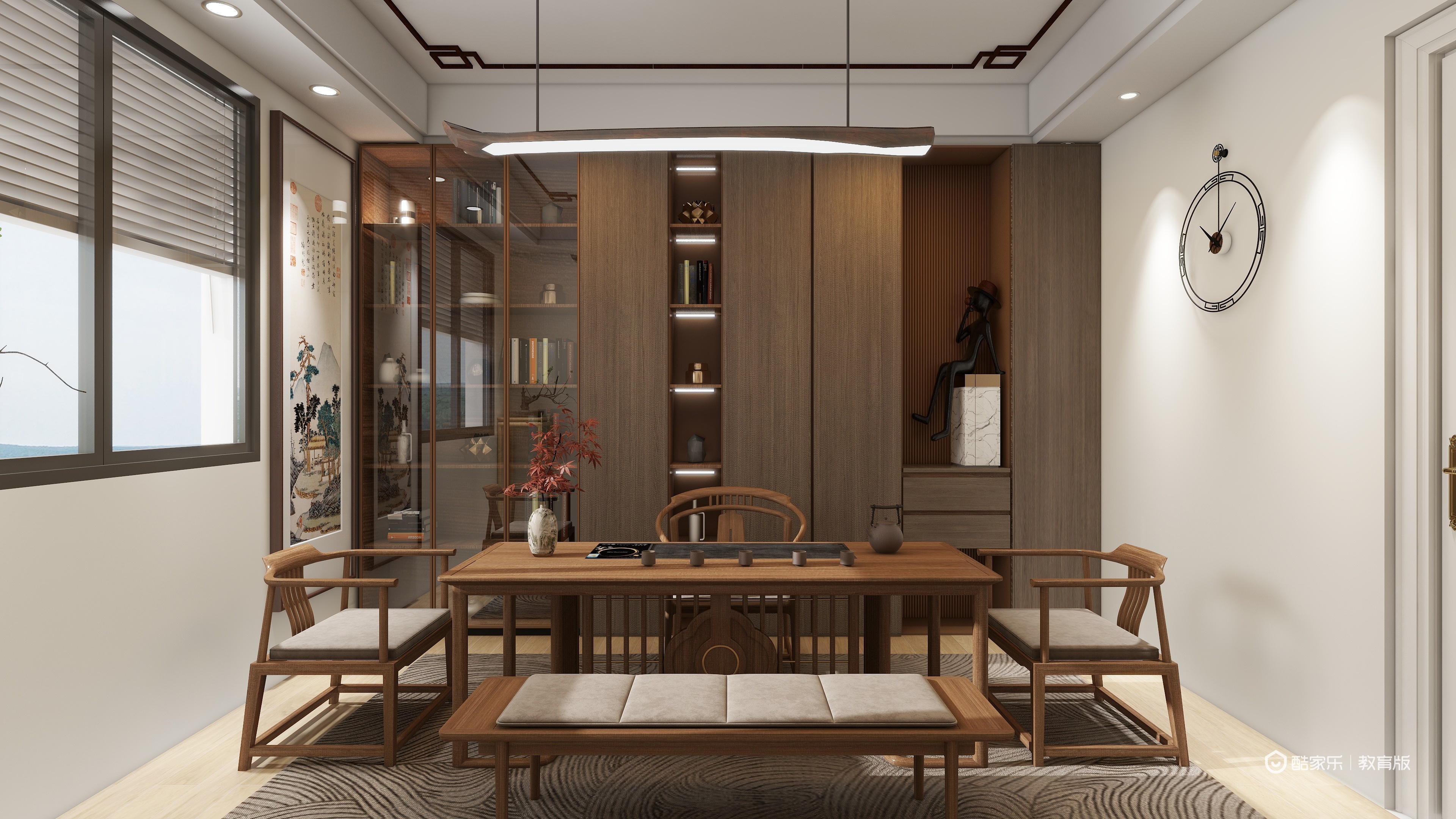 杨豪tvzA-雅韵轩一层书房装修效果图第1张