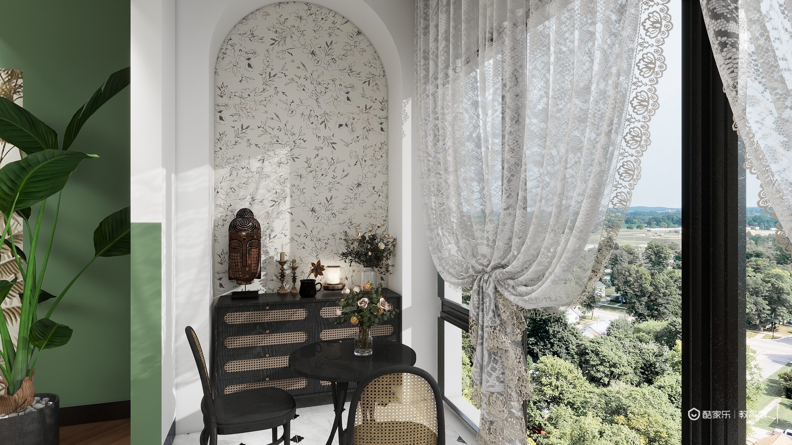 魏睿DfIs-南洋意境一层阳台装修效果图第2张