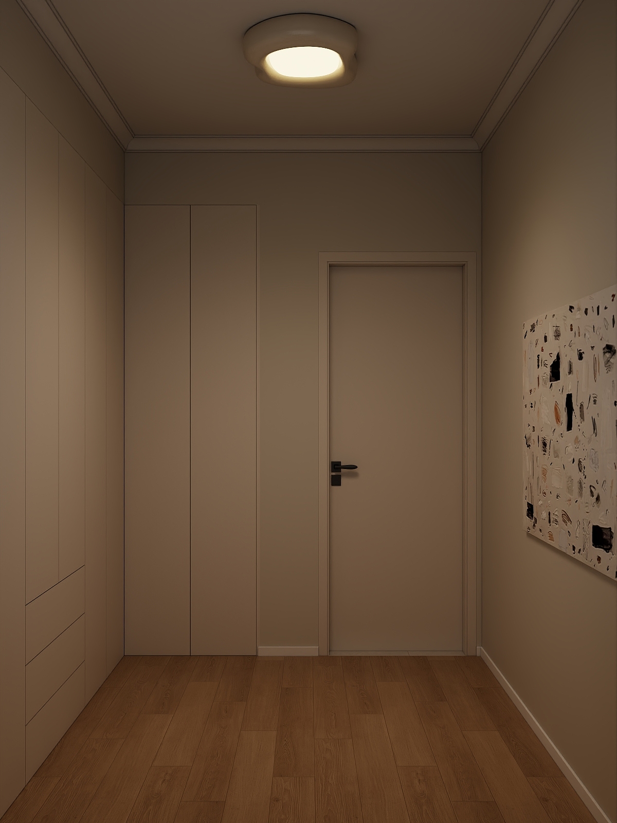 吴爽- 87m²奶油风格设计装修效果图