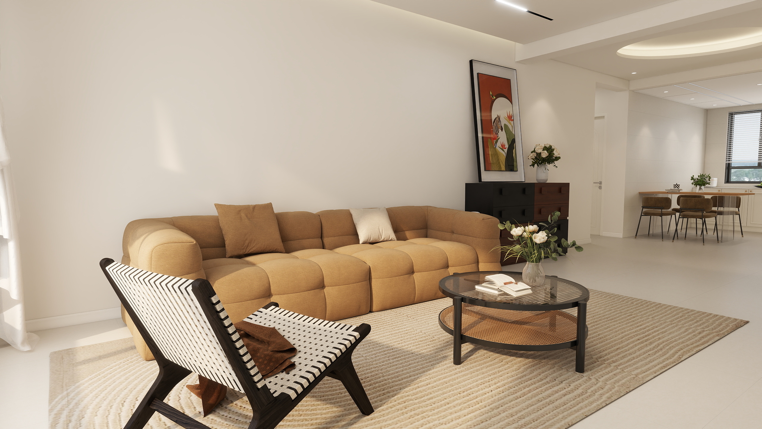 索菲尼洛吊顶博西尼全屋定制-天瑞华府120-装修设计方案