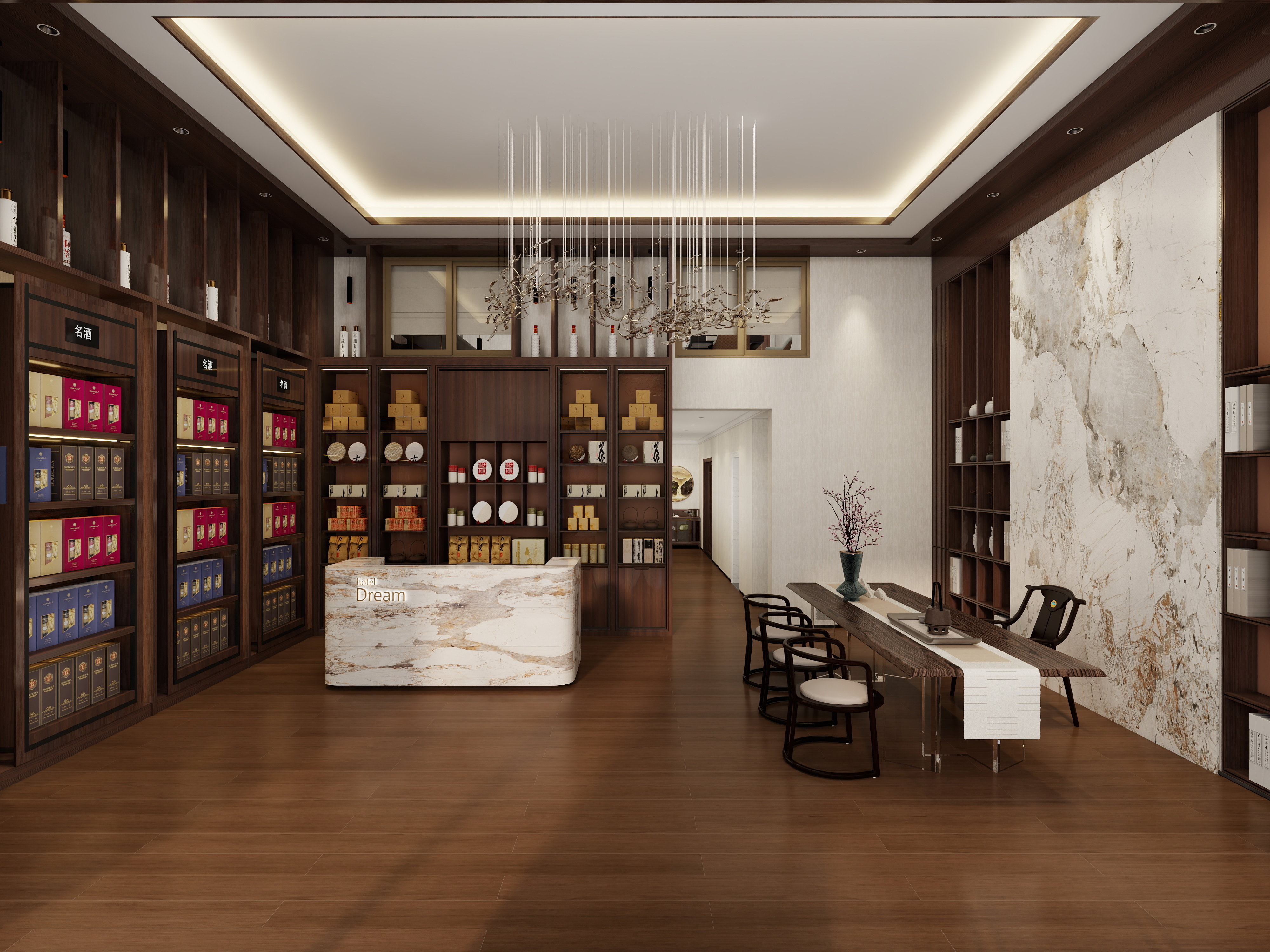 惠州装修找沫竹-惠州-水岸城茶室-雅致装修效果图