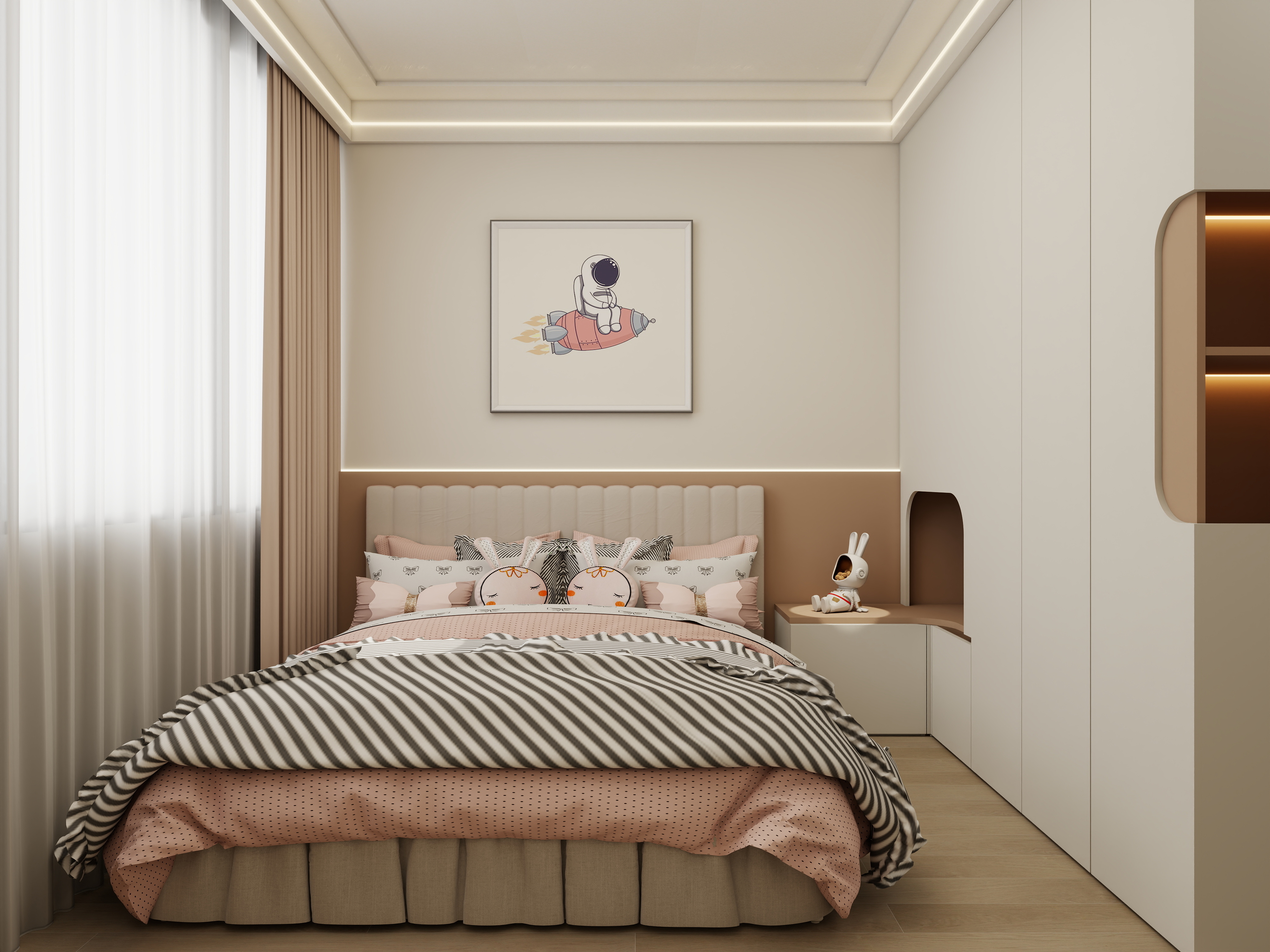 壹诺设计工作室-奶油原木风装修效果图