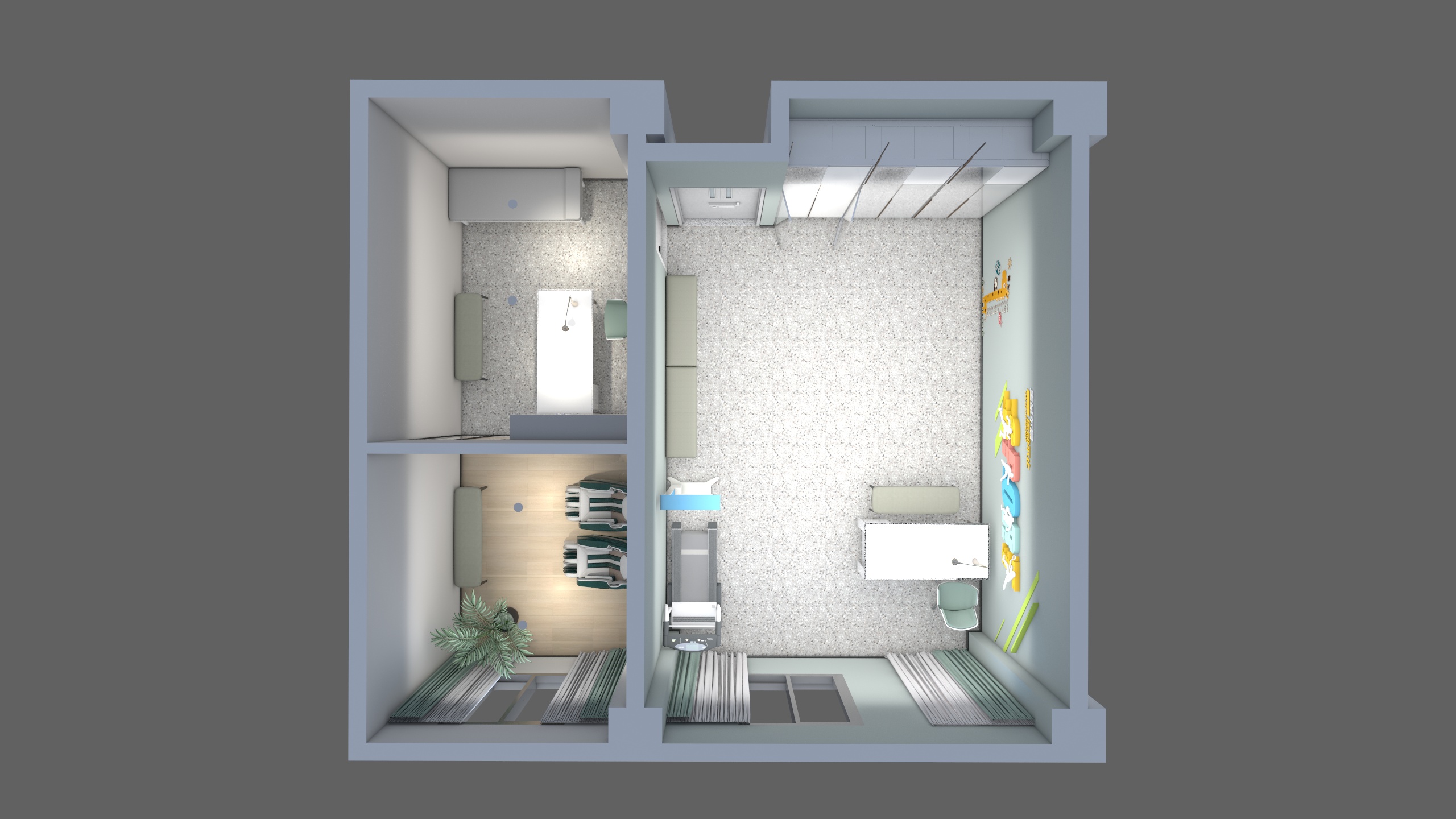 海之鱼2018-心里咨询室、卫生室与体质测试室-装修设计方案