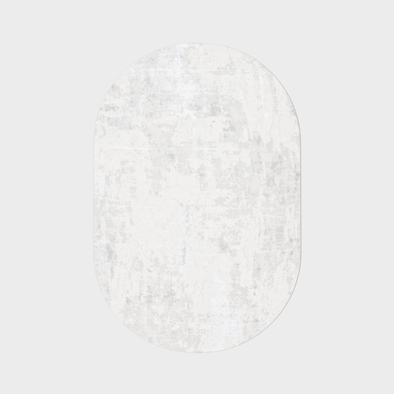 Stylish LIMAN-F169 Cream Natural Oval Carpet 3D Model