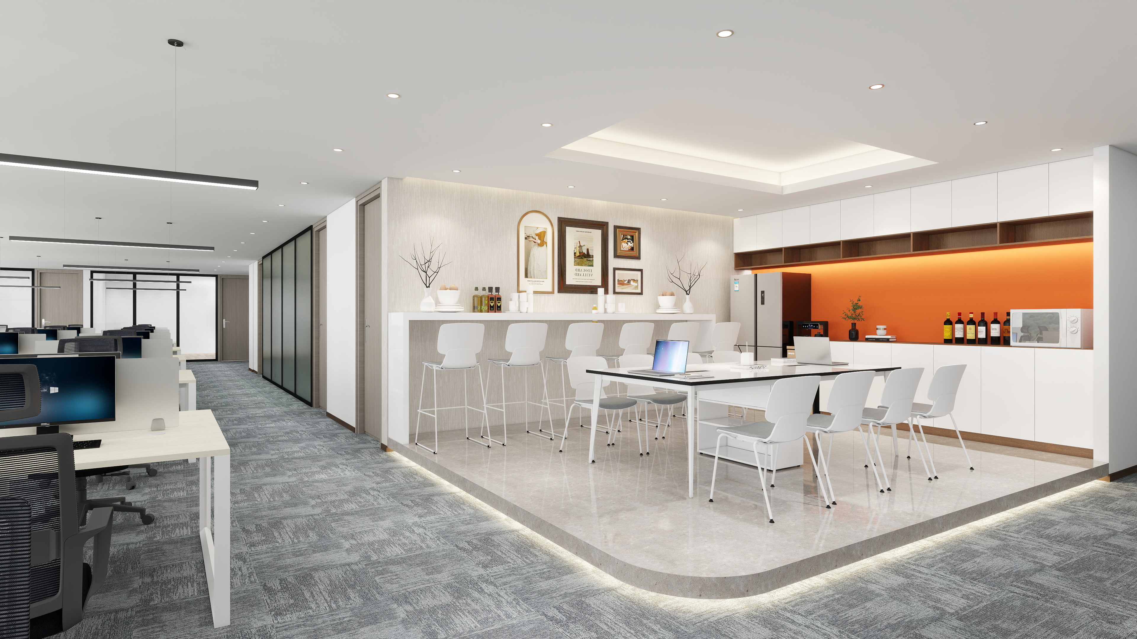 力威家具-光旭科技茶水区-装修设计方案