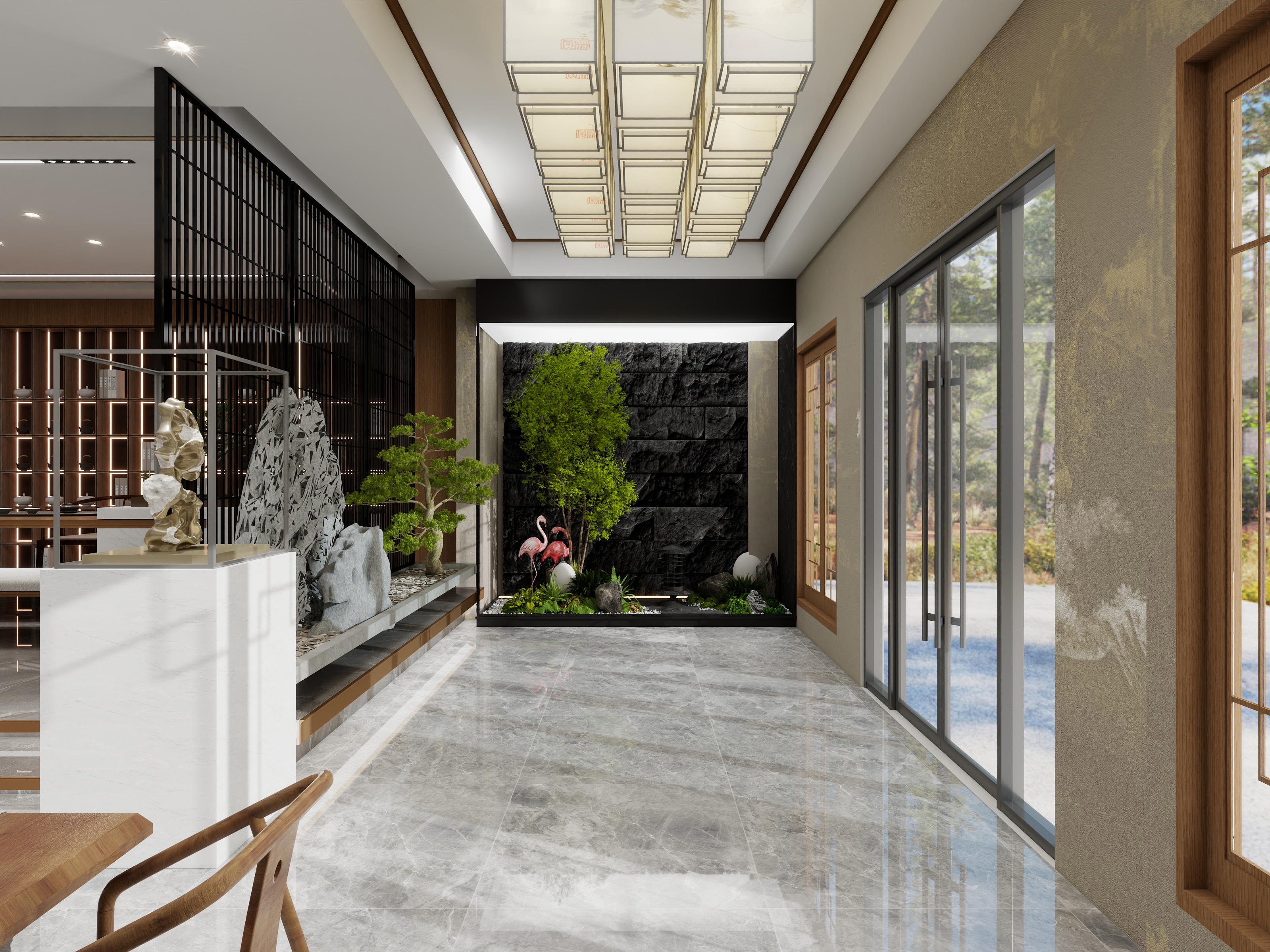 王腾-酷家乐用-丽水湾茶楼1楼  --装修设计方案