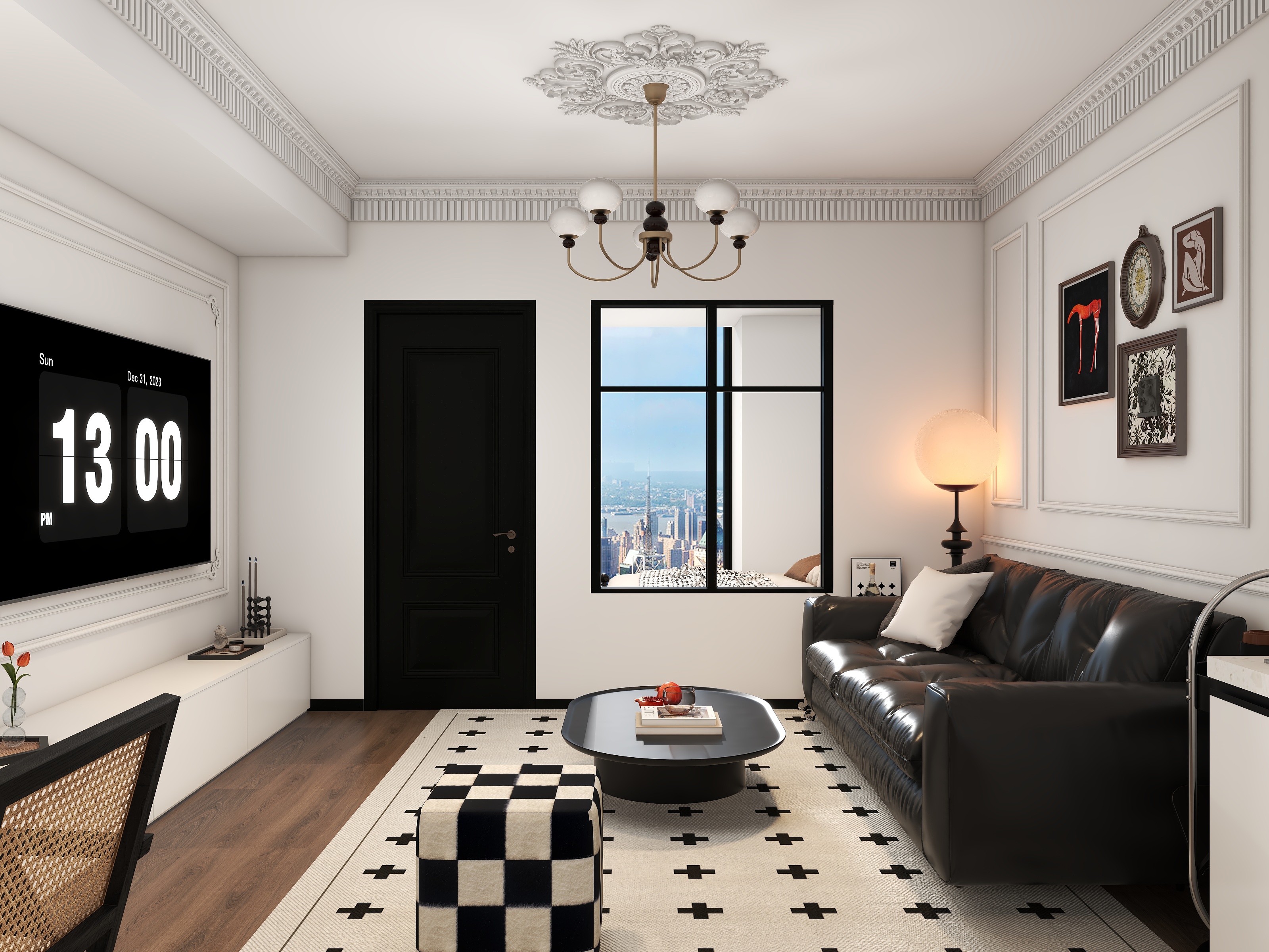 付NDUdBWI-黑白轻法式-装修设计方案