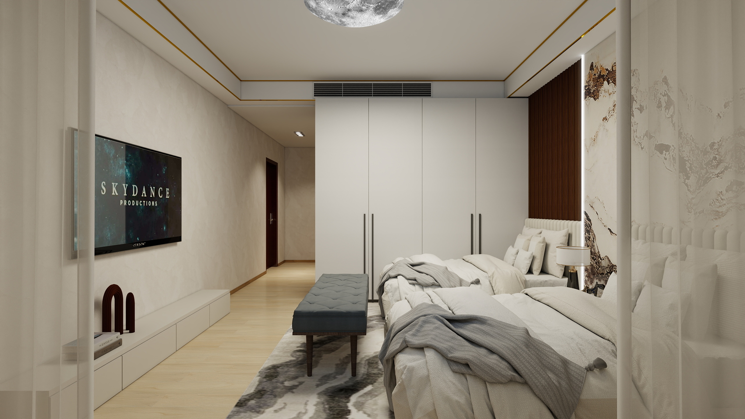 Luxus雷克瑟思艺术涂料小陈-142㎡4室装修效果图