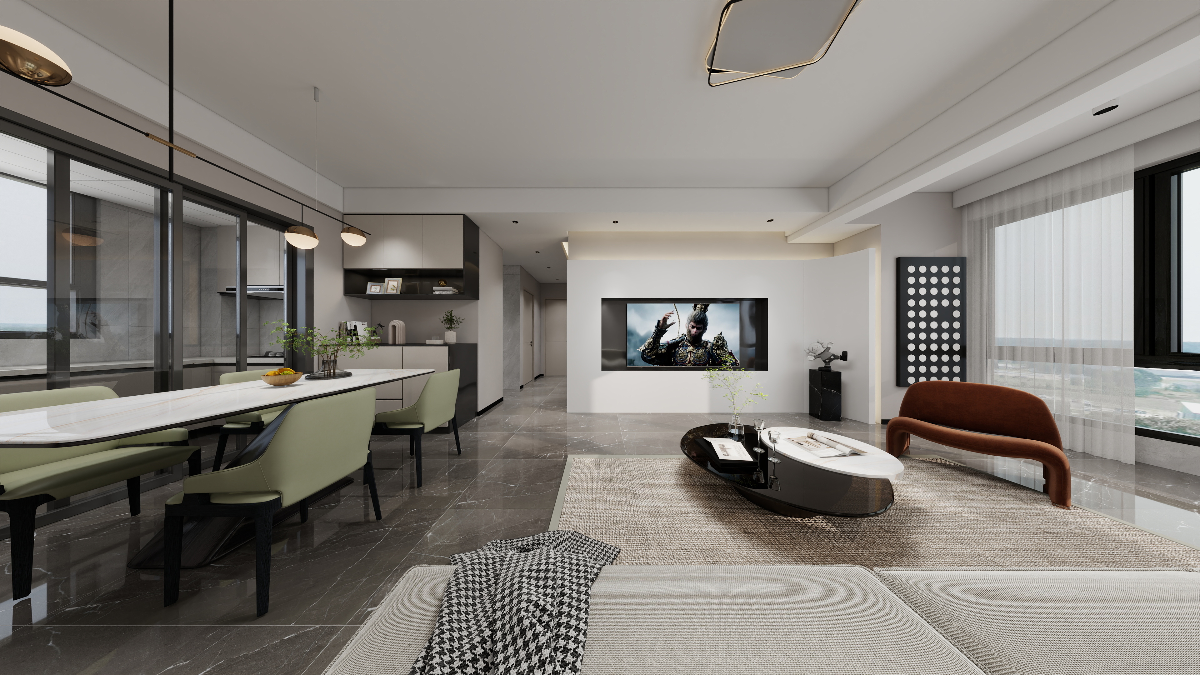 胡*华-凤禧园120平现代4房-装修设计方案