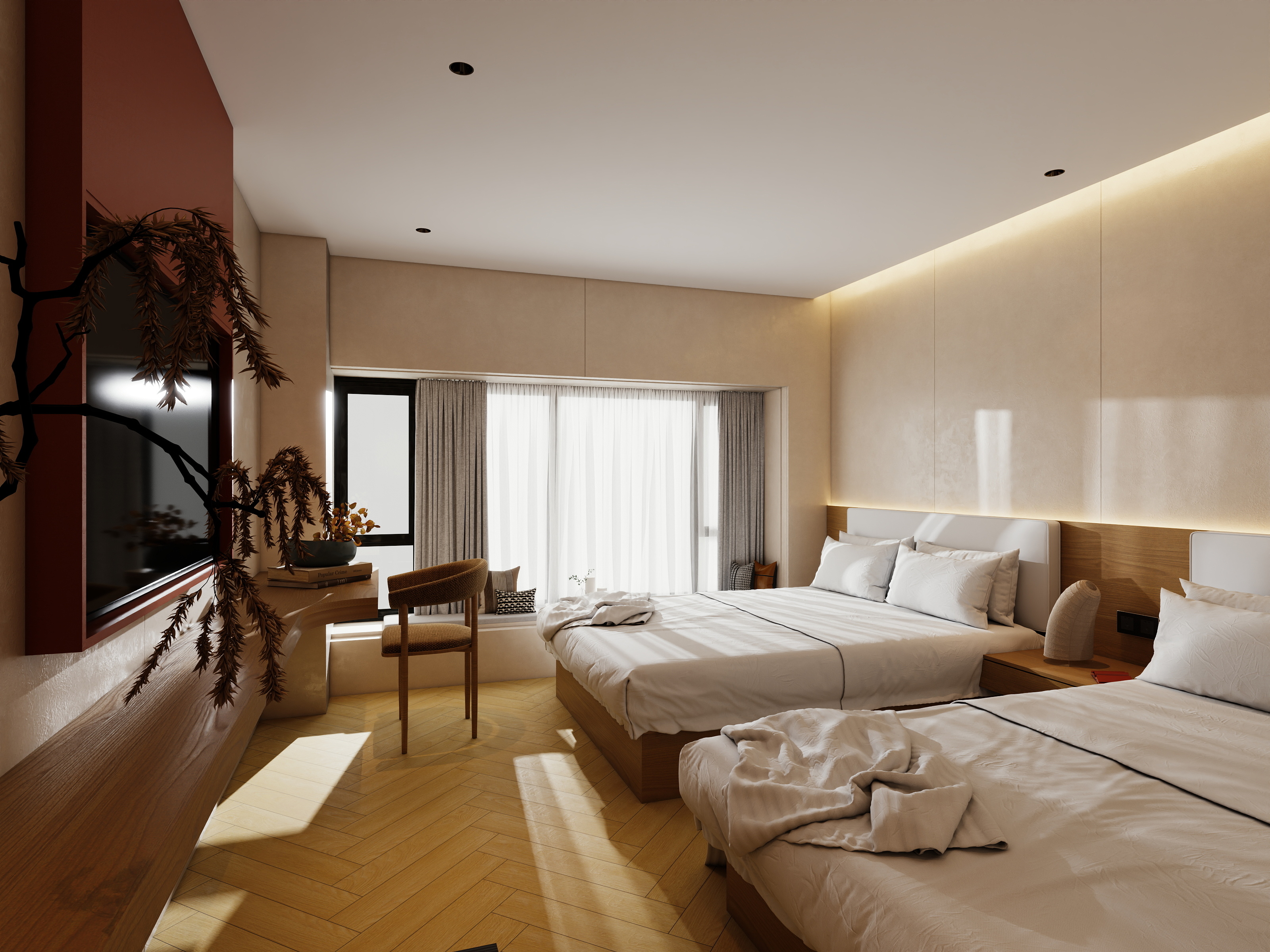 山芋Syu-威海酒店标间-装修设计方案