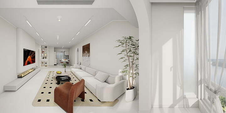 北京森浩装饰张雨-北京通州首开香溪郡四居-奶油极简风-装修设计方案