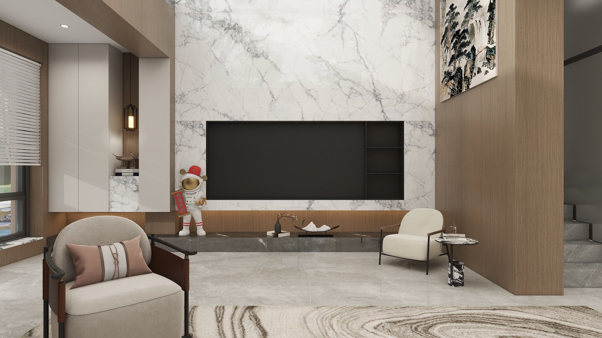 全案设计师-笑笑-7.19现代新中式5层500㎡-装修设计方案