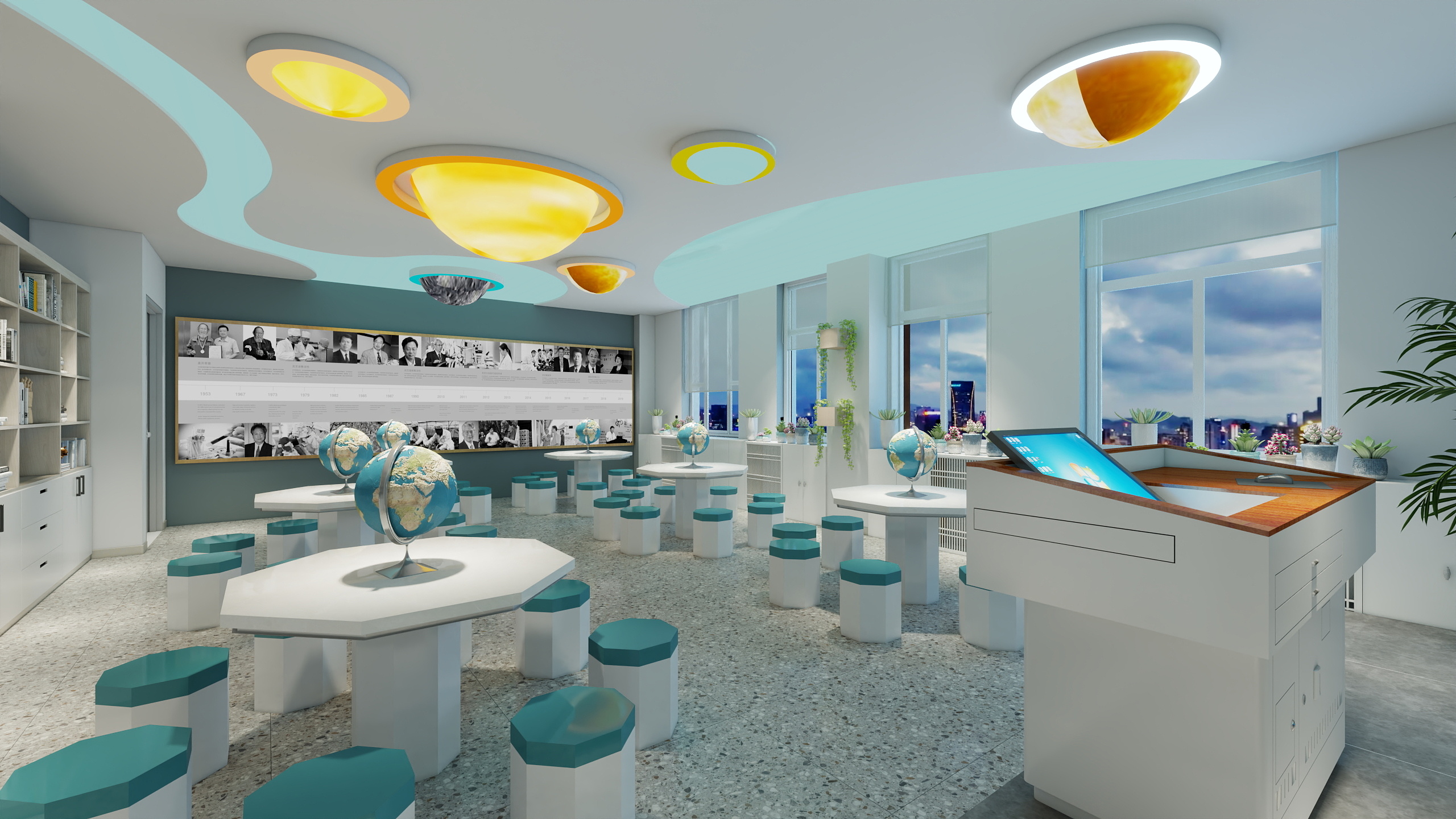 海之鱼2018-三楼政史地教室-装修设计方案