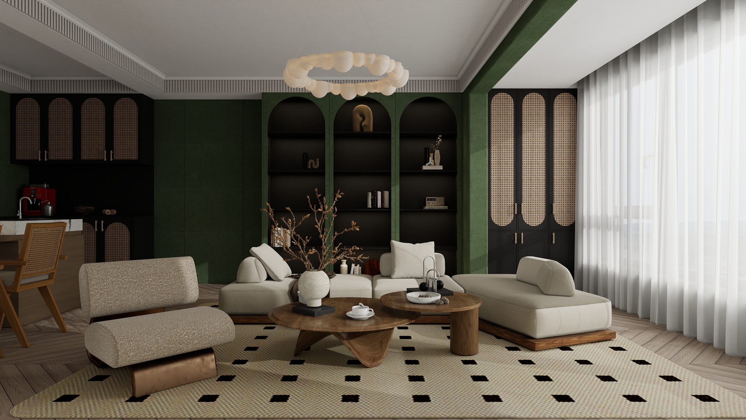 邱洱-复古南洋132方案二装修效果图