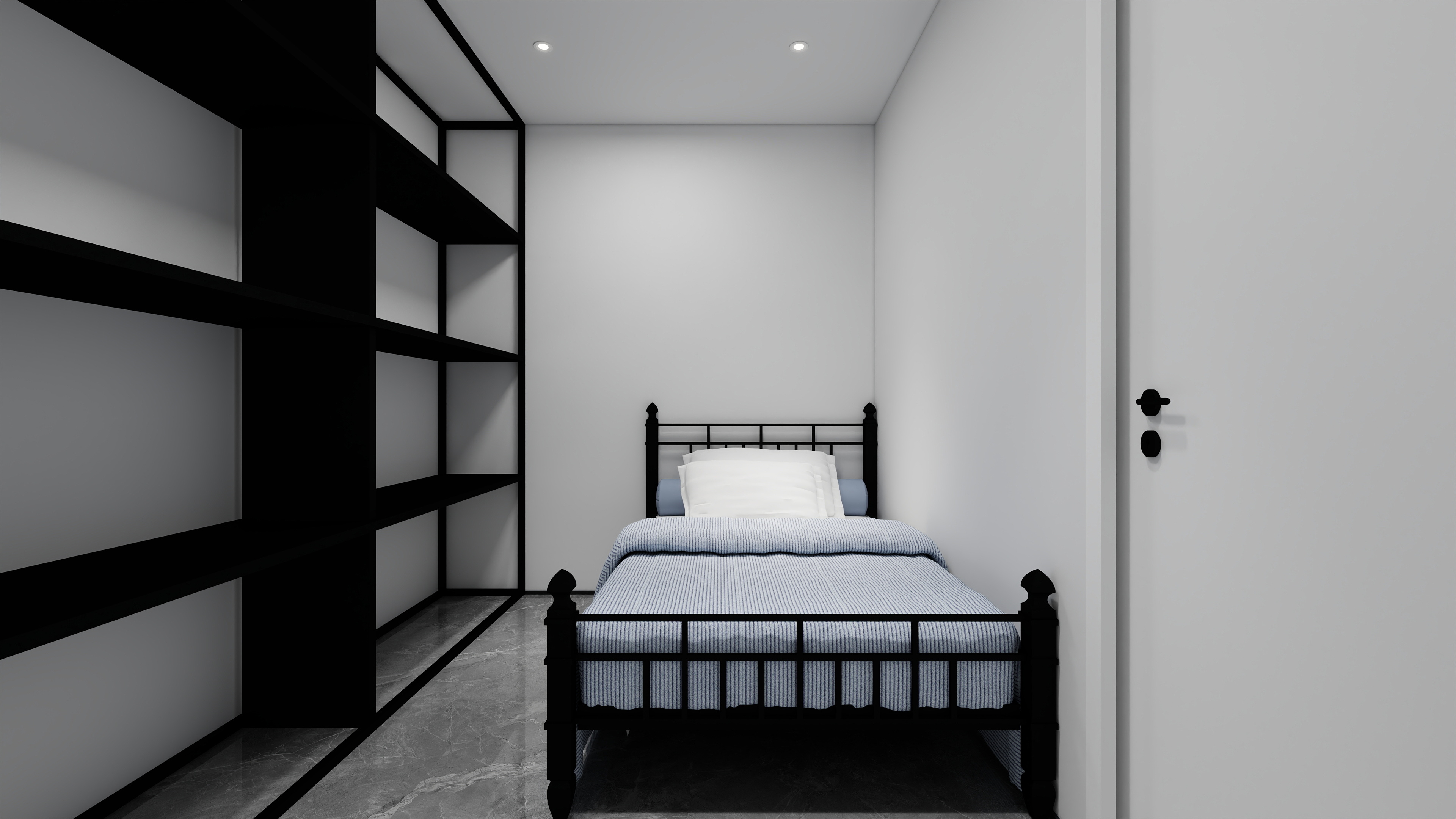 设计师丨胡月平-别墅地下室-现代简约装修效果图