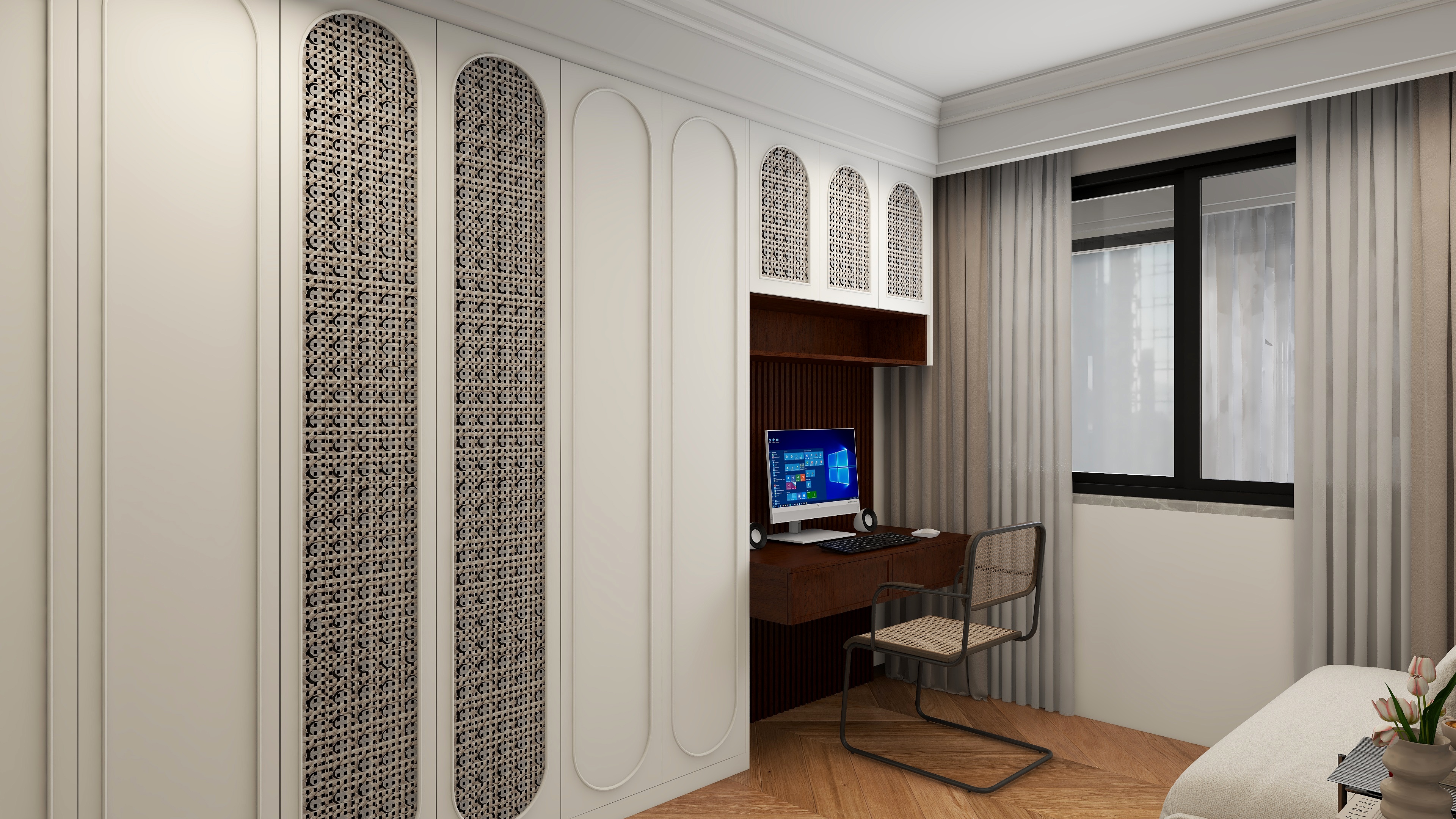 MZ空间设计-珠江中央城中古风三居装修效果图