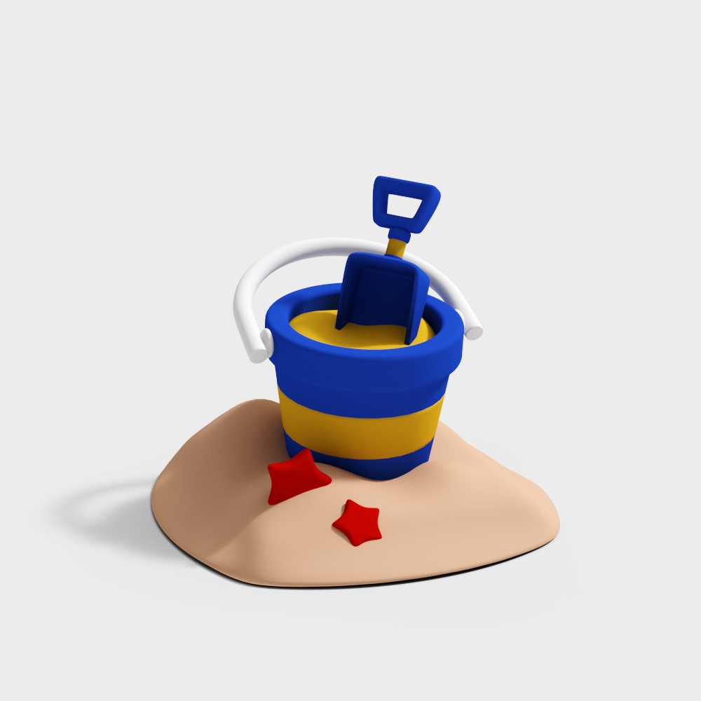 沙滩玩具组合3D模型