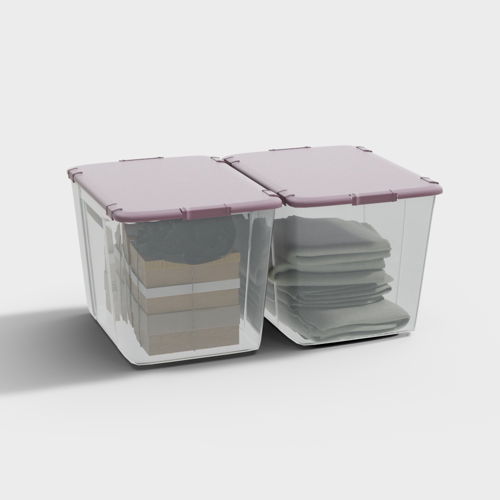 收纳箱组合3D模型