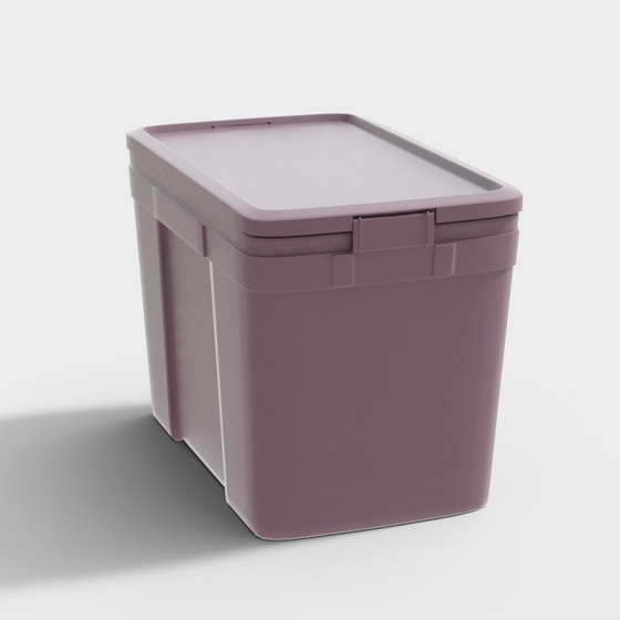 Functional Purple Storage Box 3D Model for Organizing Spaces