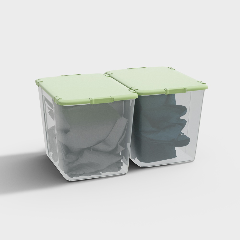 收纳箱组合3D模型