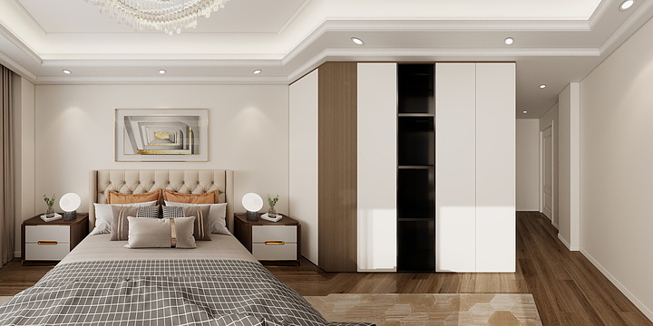 全屋整装效果-胡华勇（二层卧室）-装修设计方案