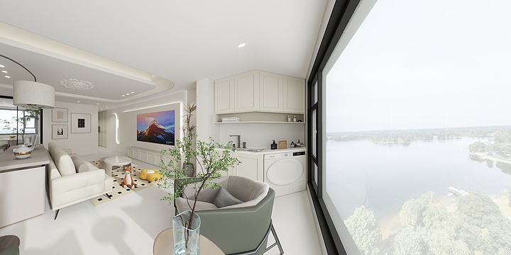 牛马点一杯咖啡-水岸佳苑11-3204-装修设计方案