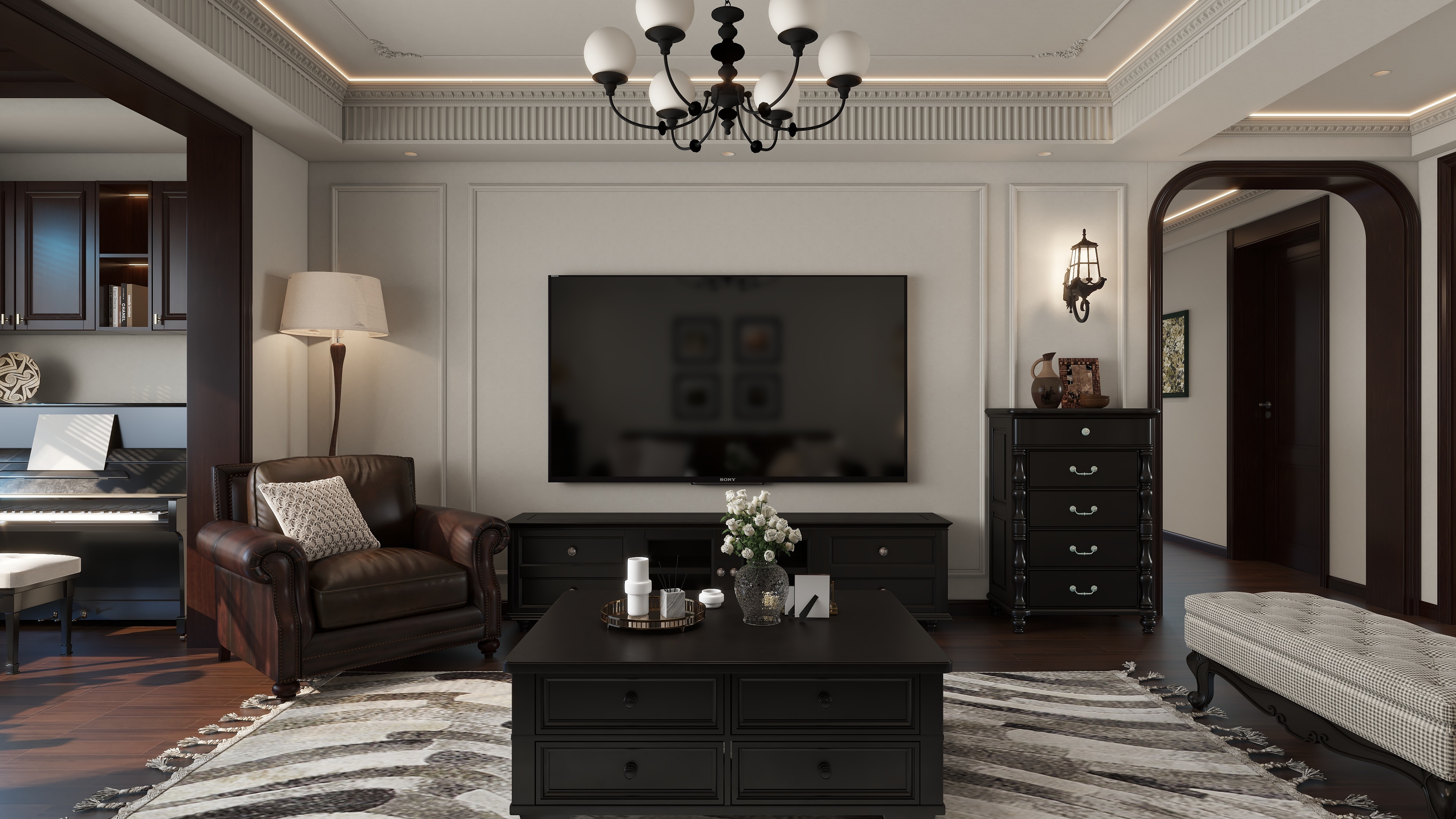 梦天木门垣曲店-滨河壹号7-1-901（中古美式）-装修设计方案