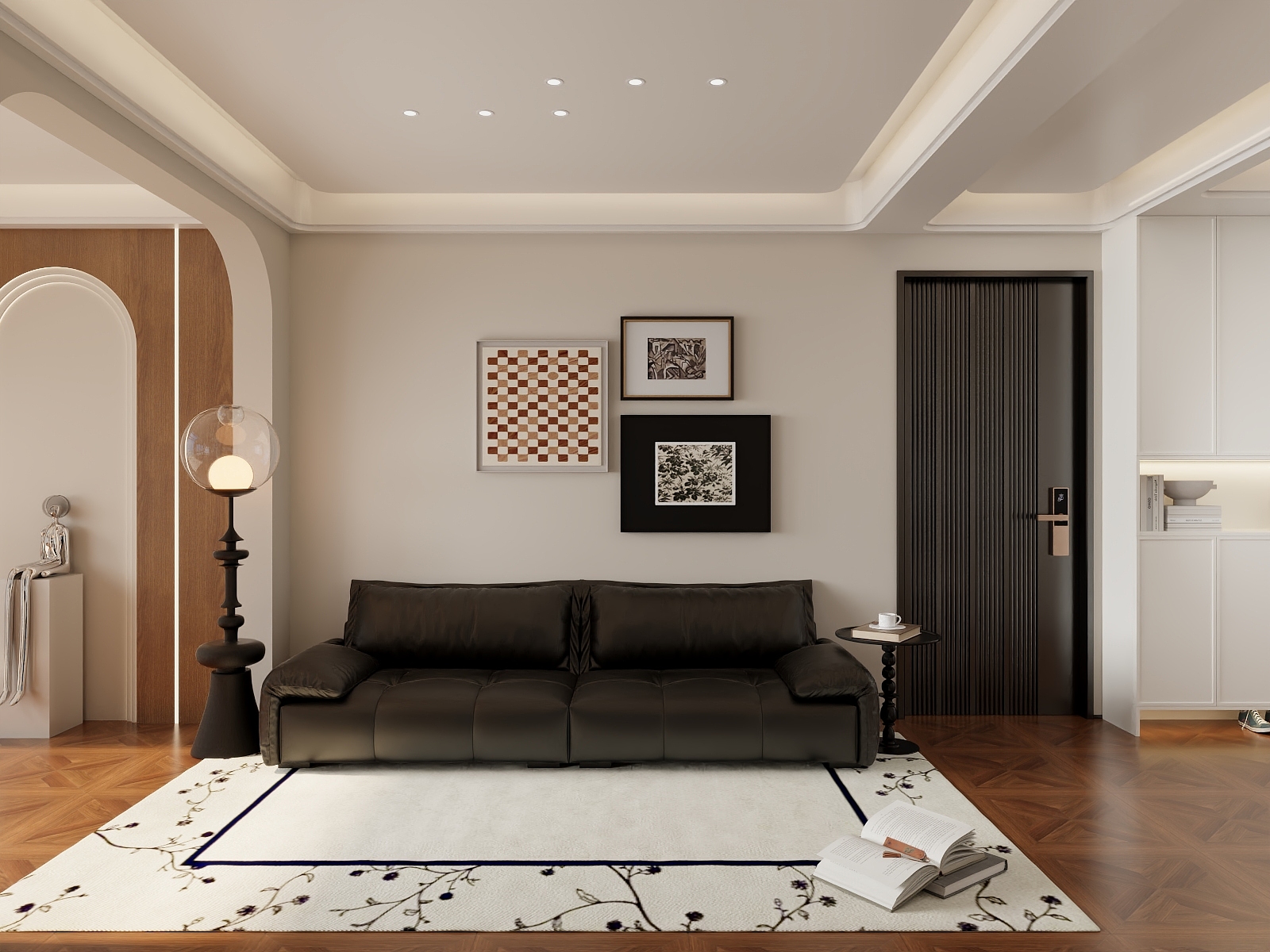 吴爽-126m²中古风格设计装修效果图