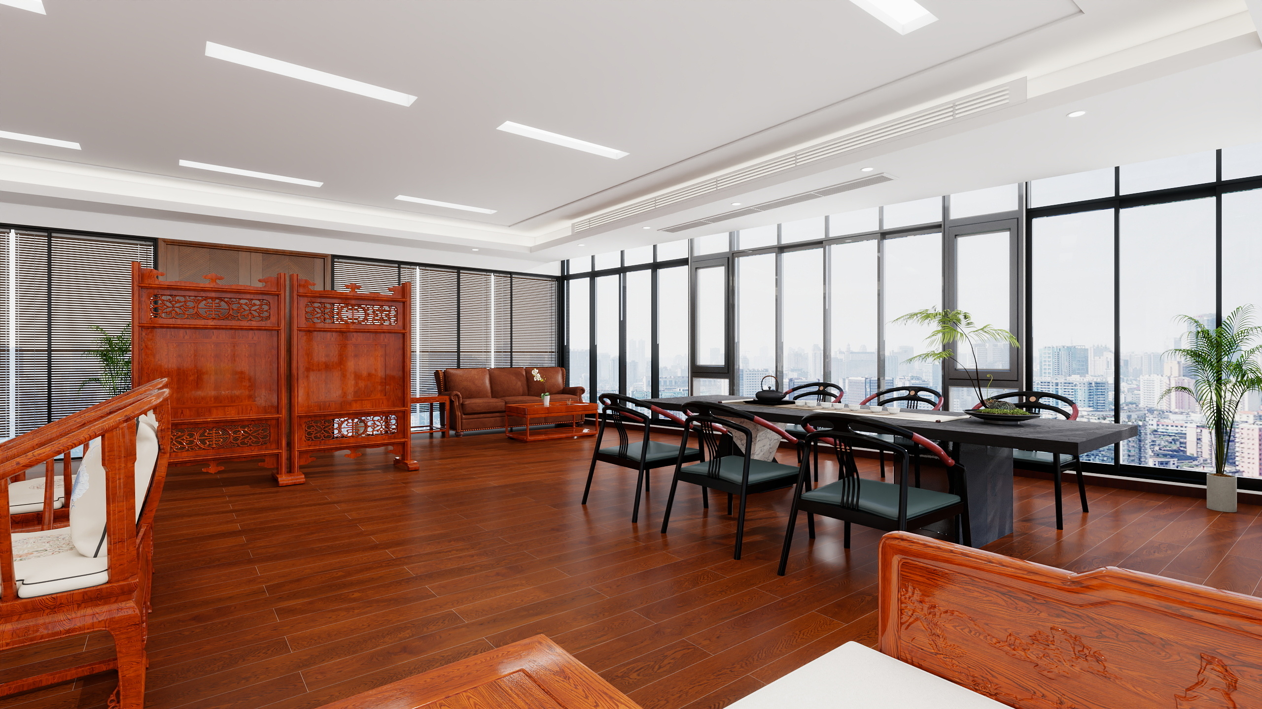 沈陈-董事长办公室-装修设计方案