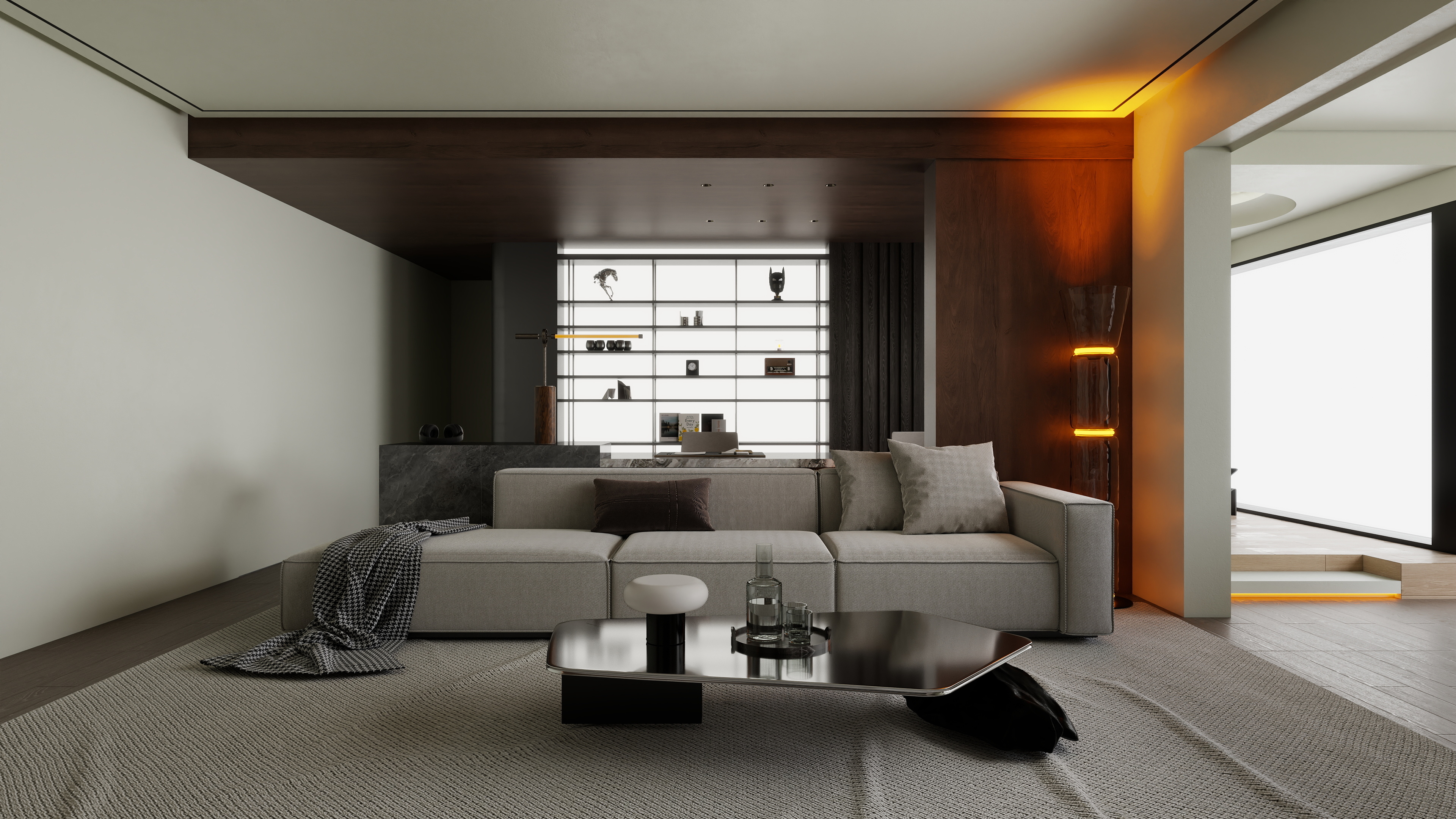 小文家居19852110102-意式客厅开放书房-装修设计方案