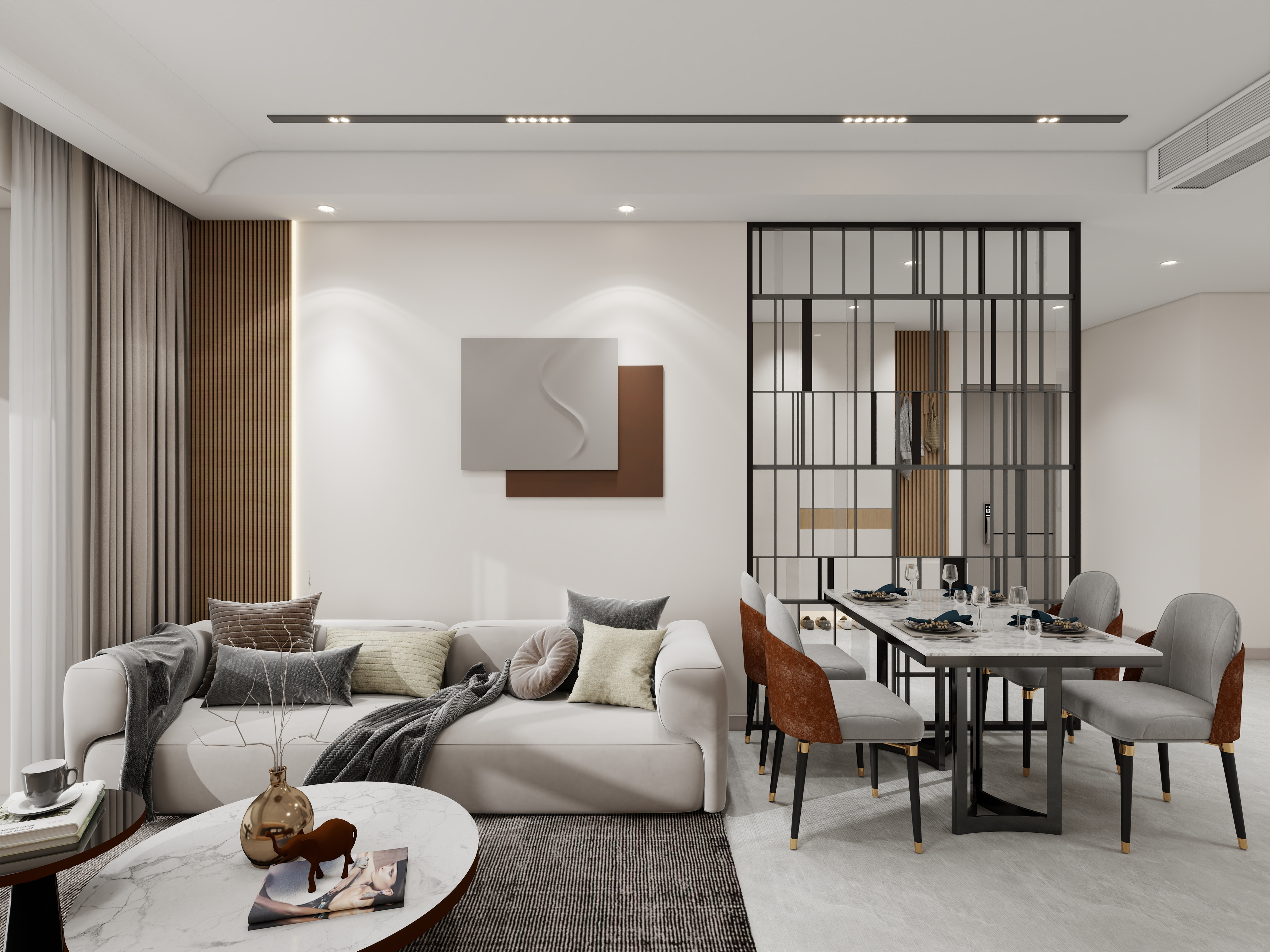 艺雅丽-121平现代简约 装修效果图