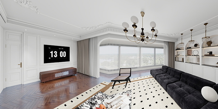 钰锦设计-和平里法式163-装修设计方案